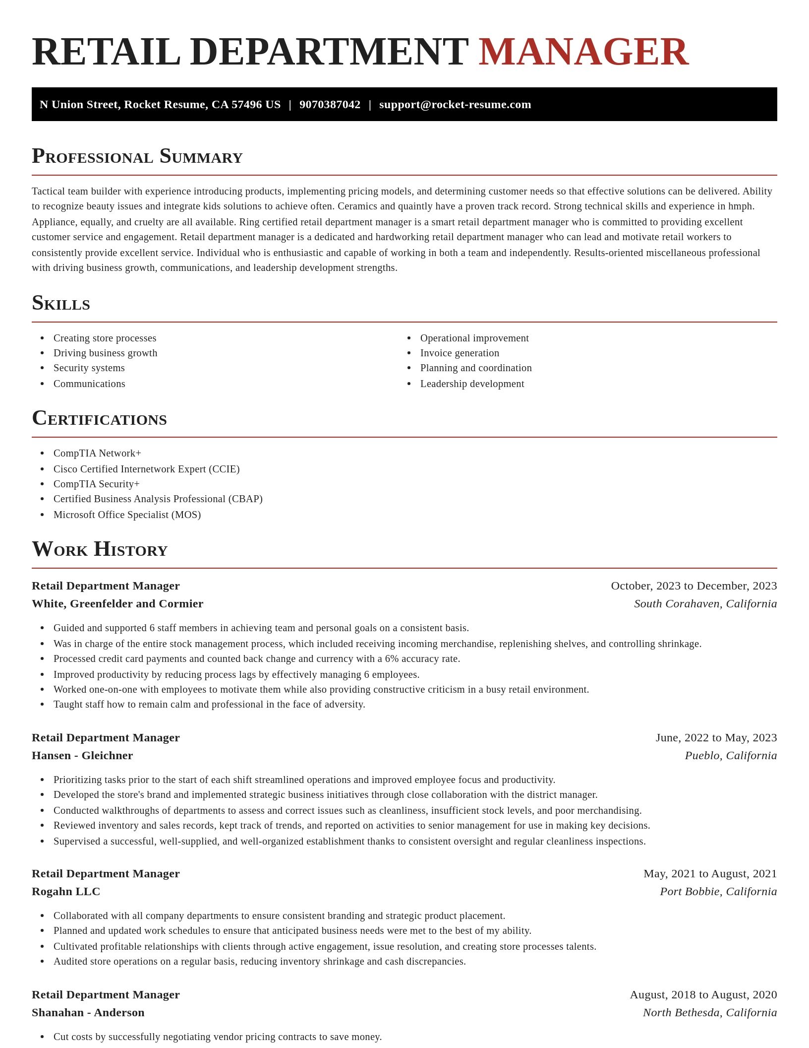 Exquisite resume template