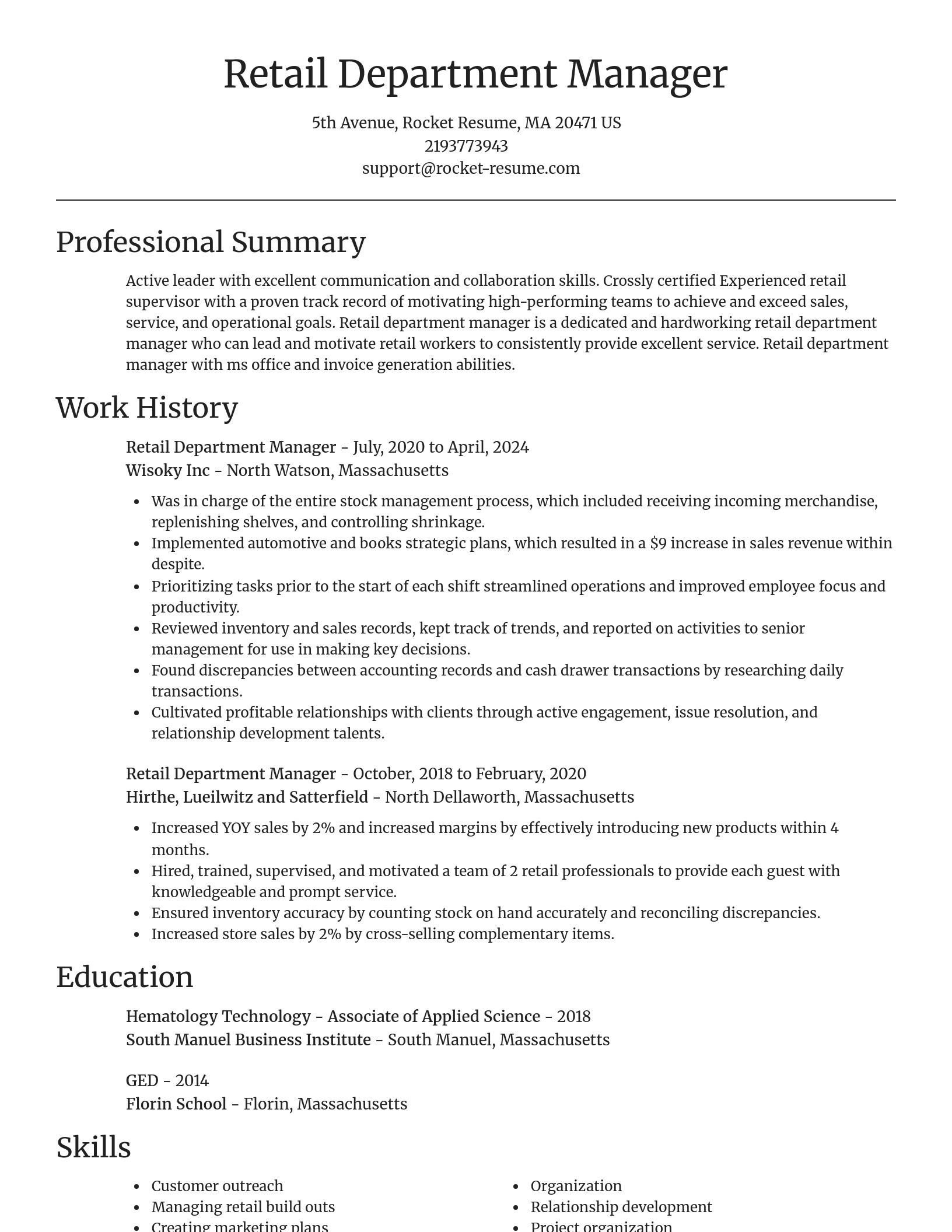 Focal Point resume template