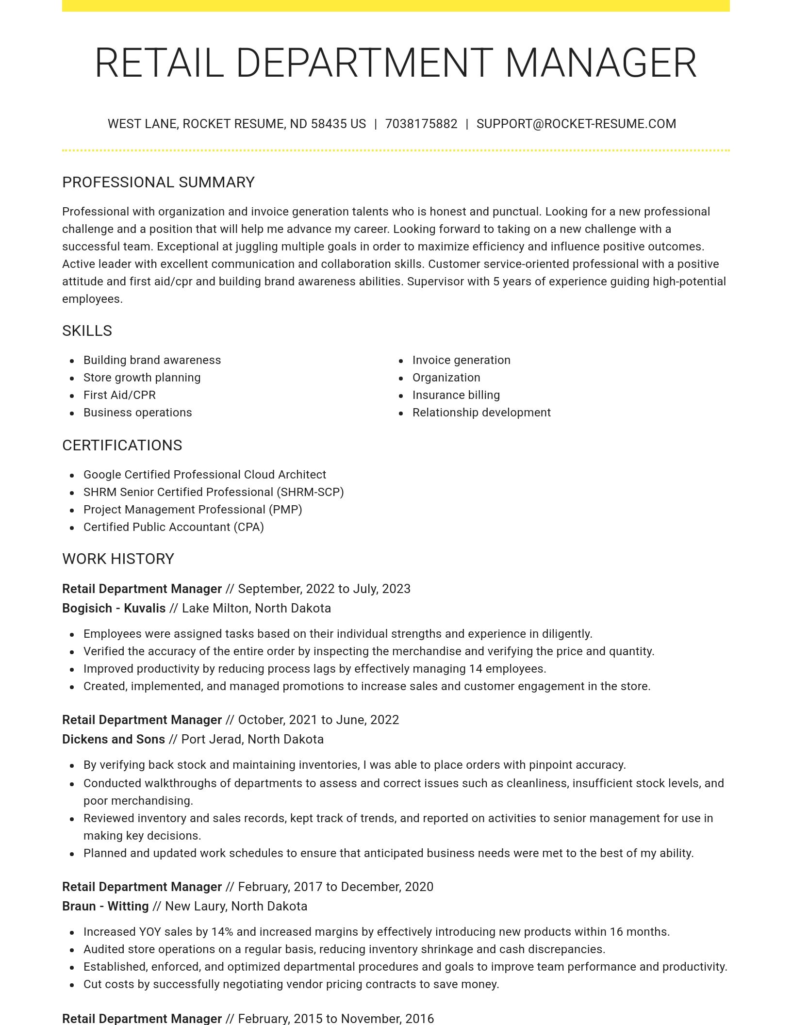 Grand resume template