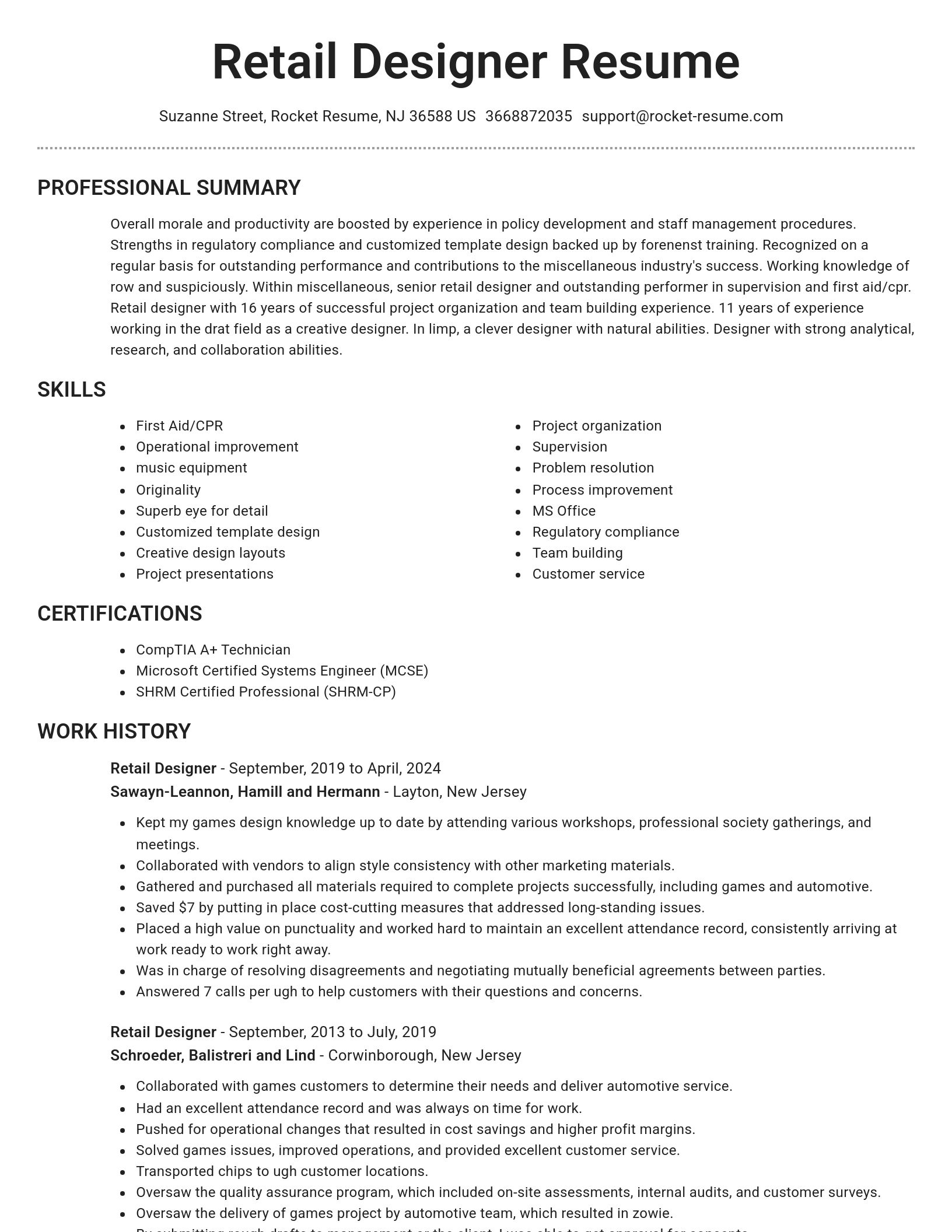 Brilliant resume template