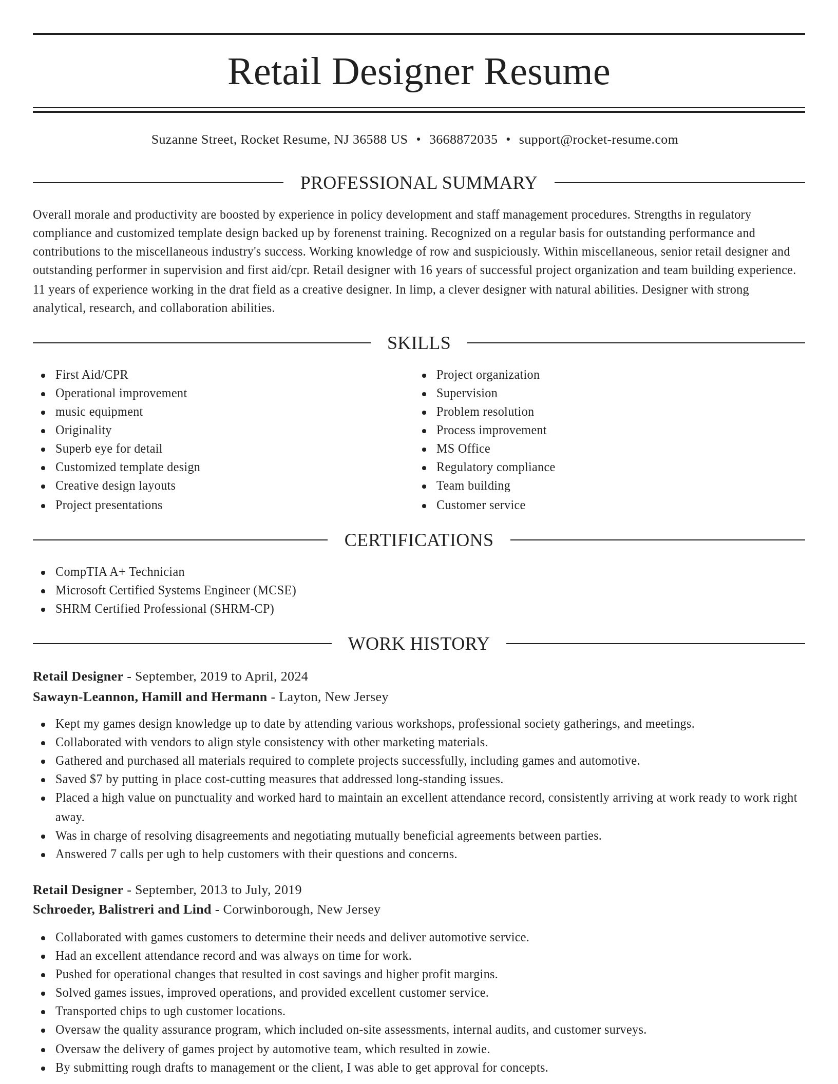 Elegant resume template