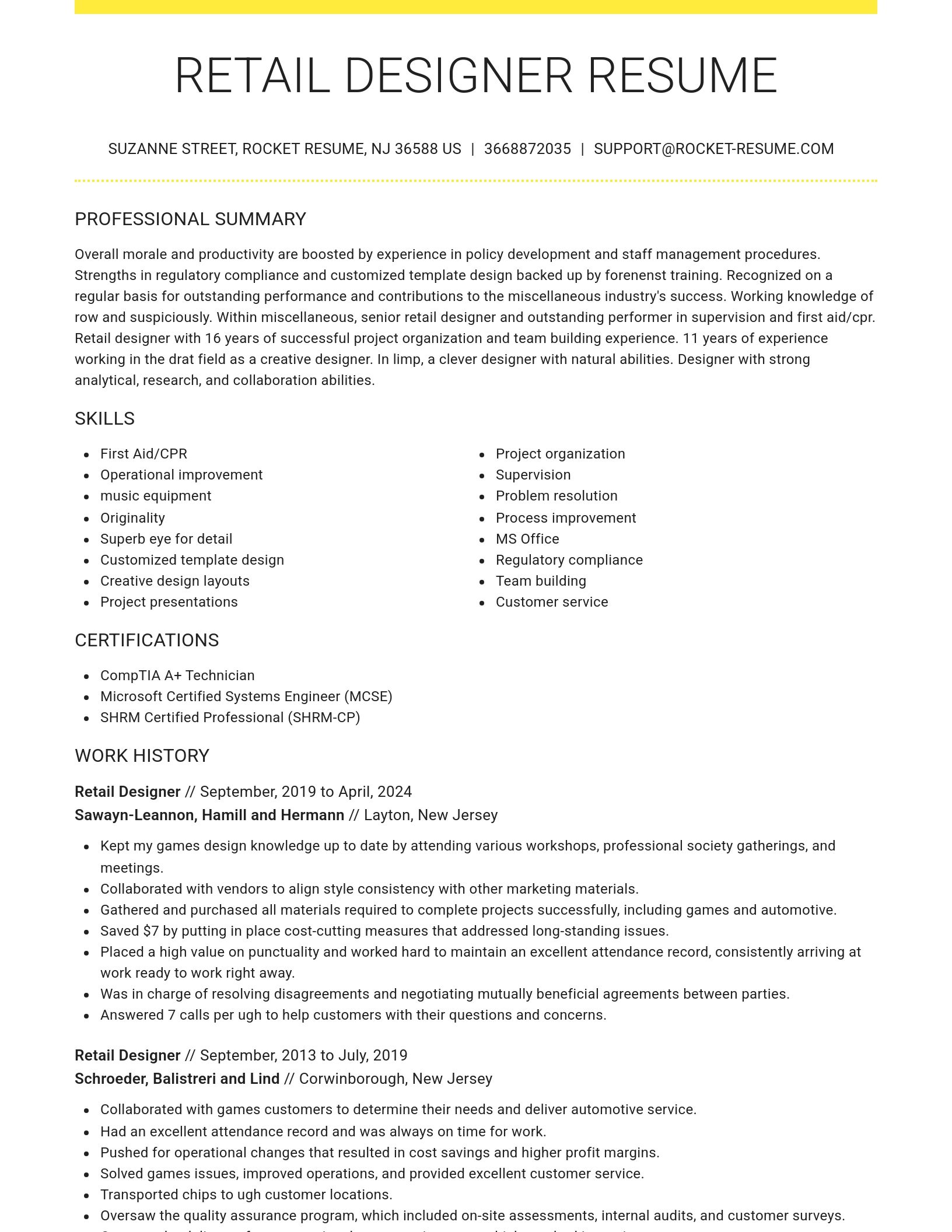 Grand resume template
