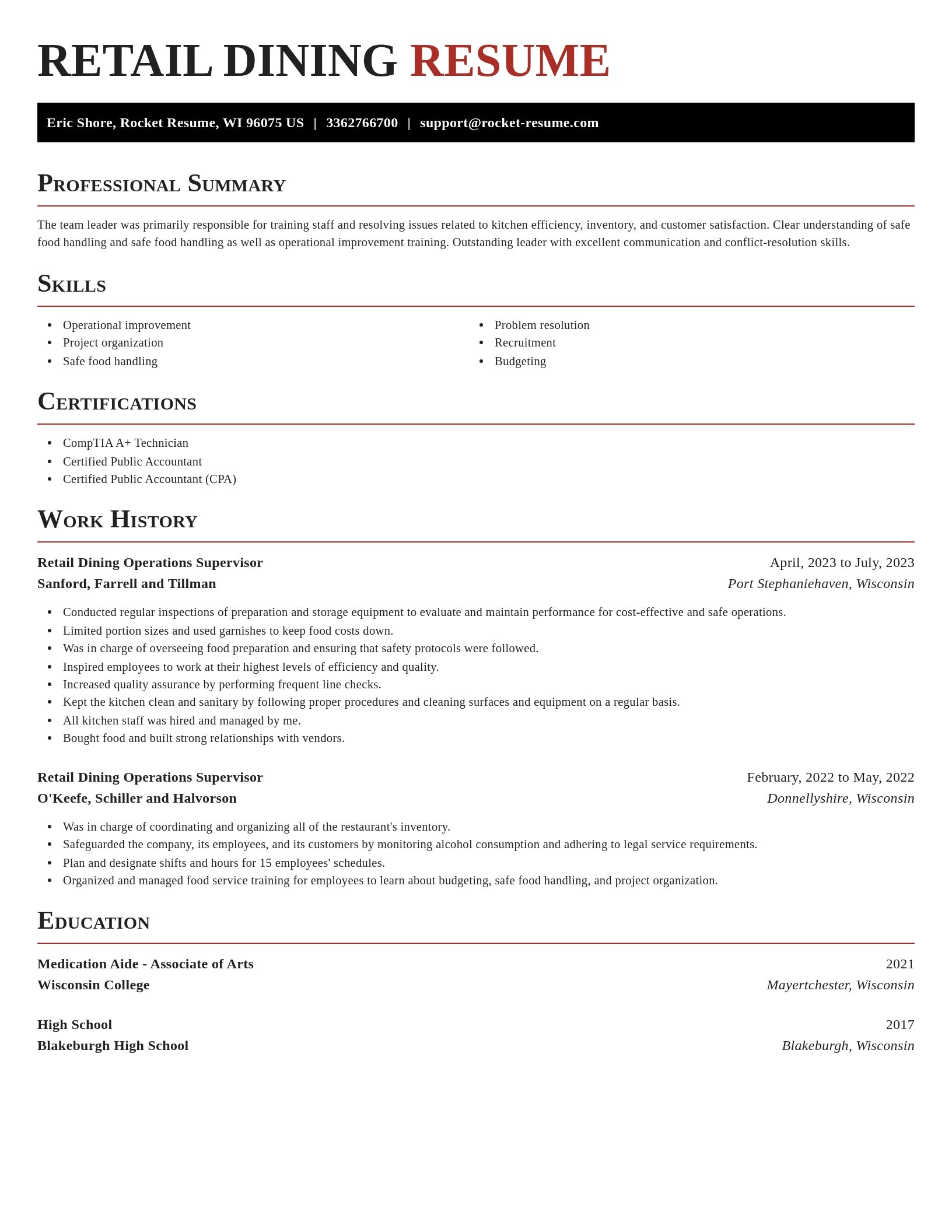 Exquisite resume template