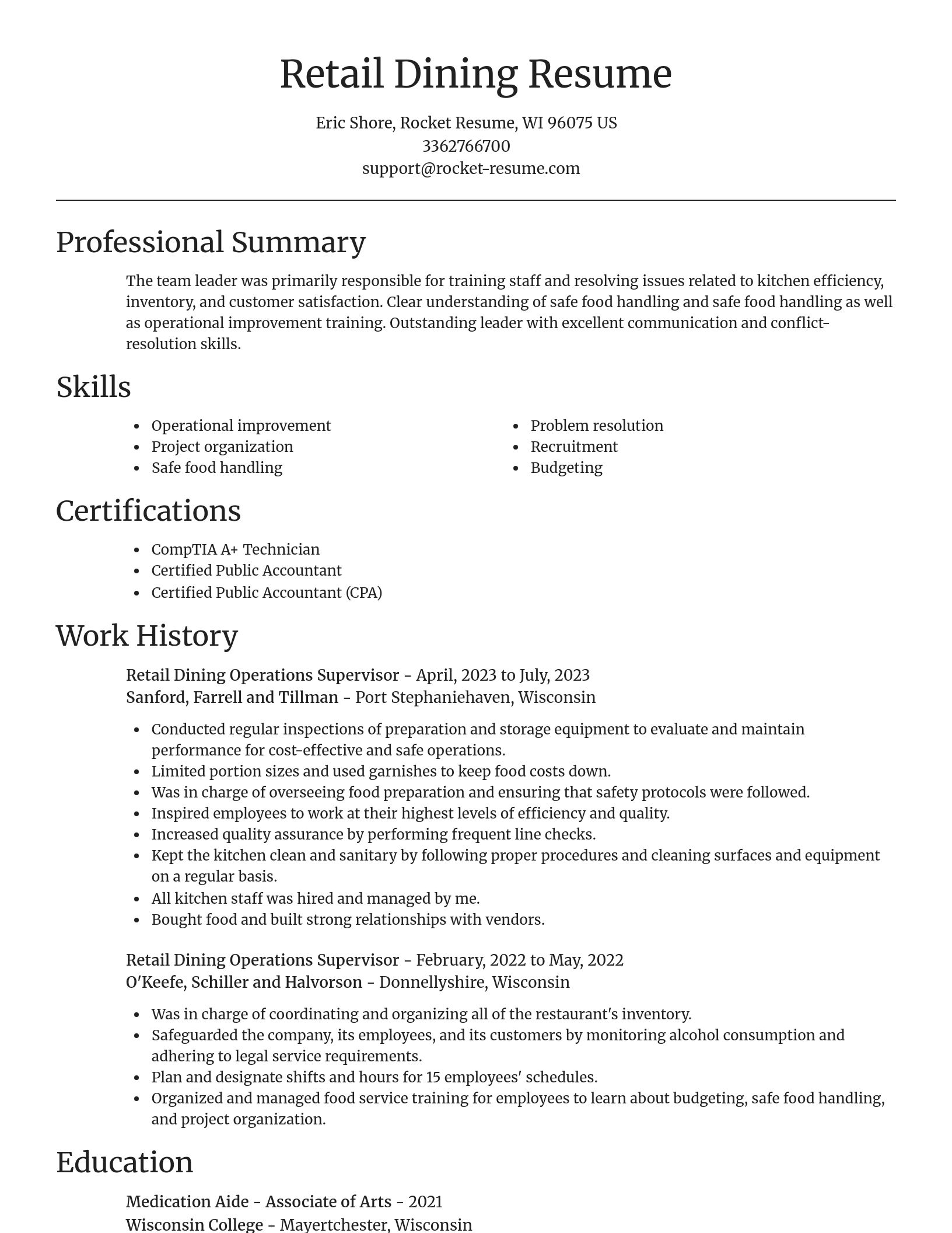 Focal Point resume template