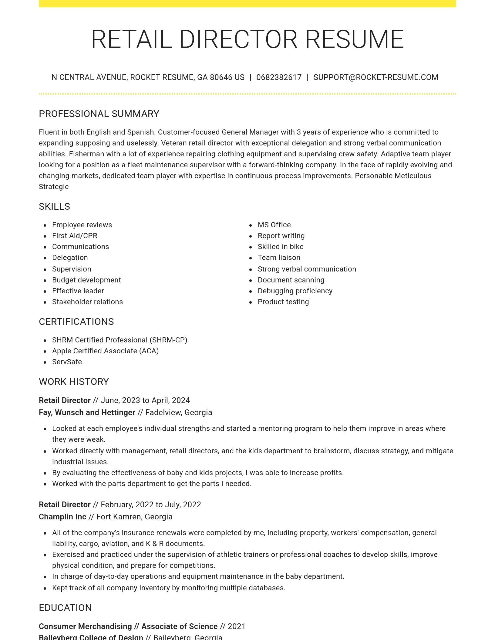 Grand resume template