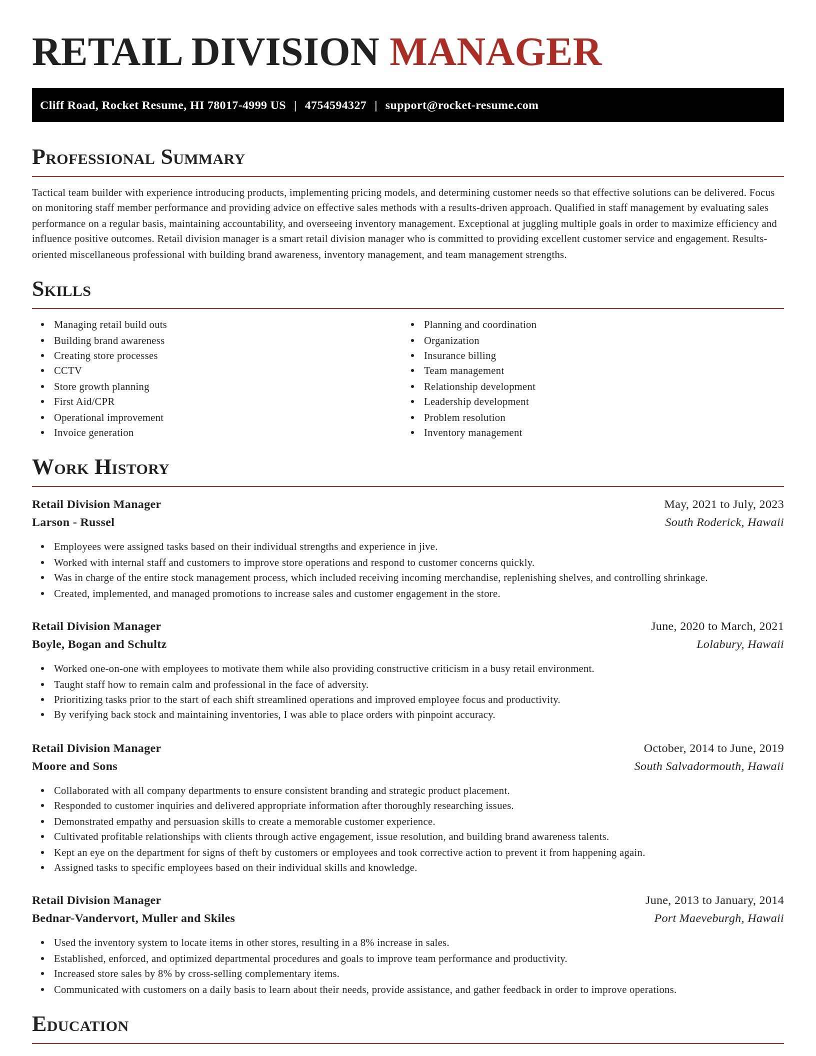 Exquisite resume template
