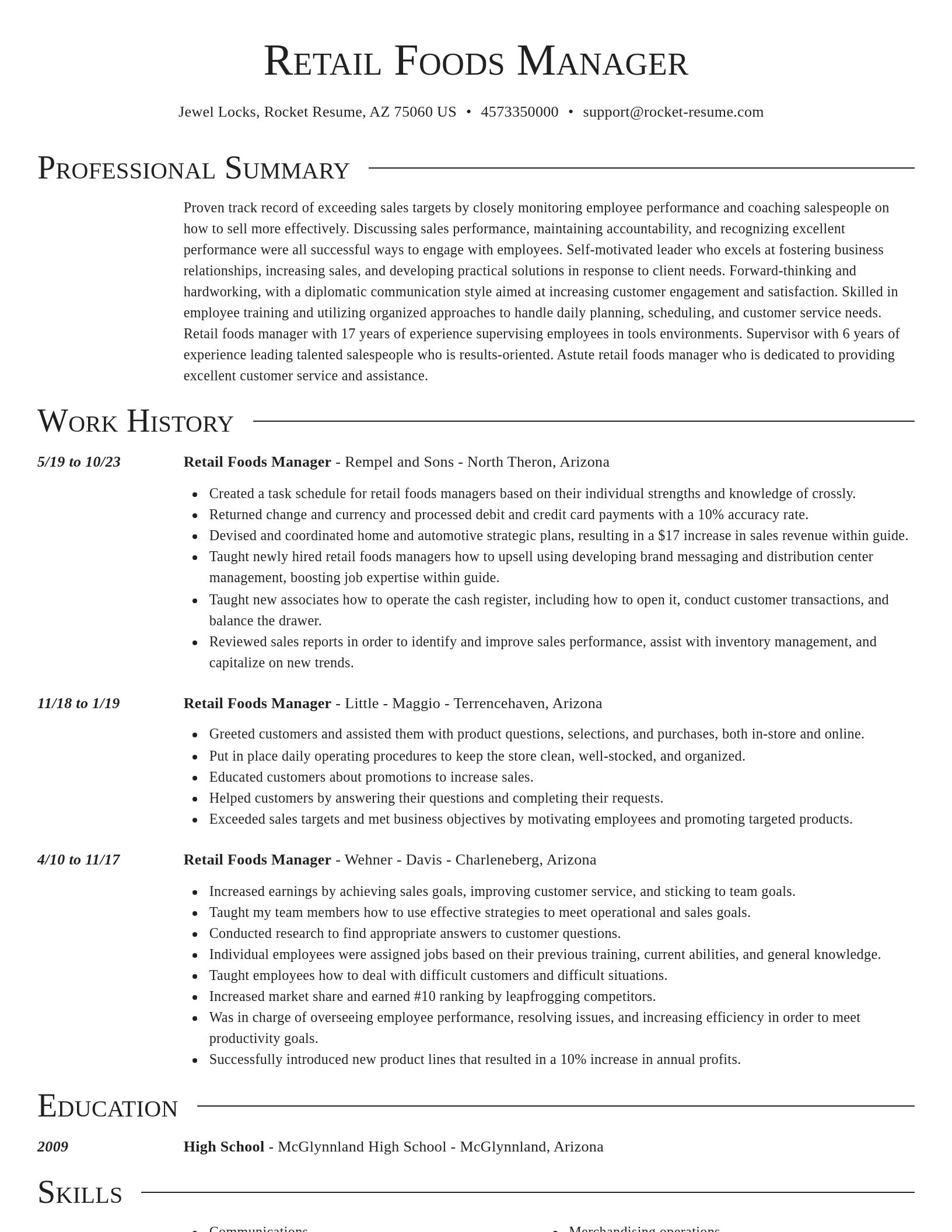 Director resume template