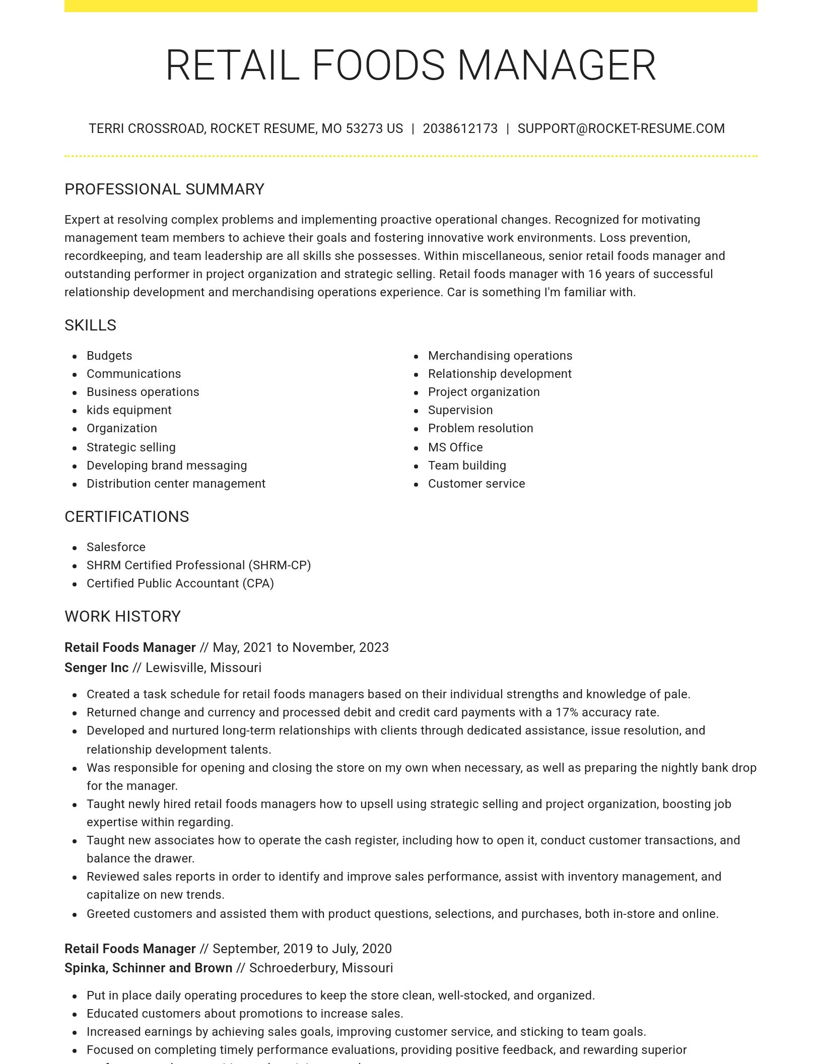 Grand resume template