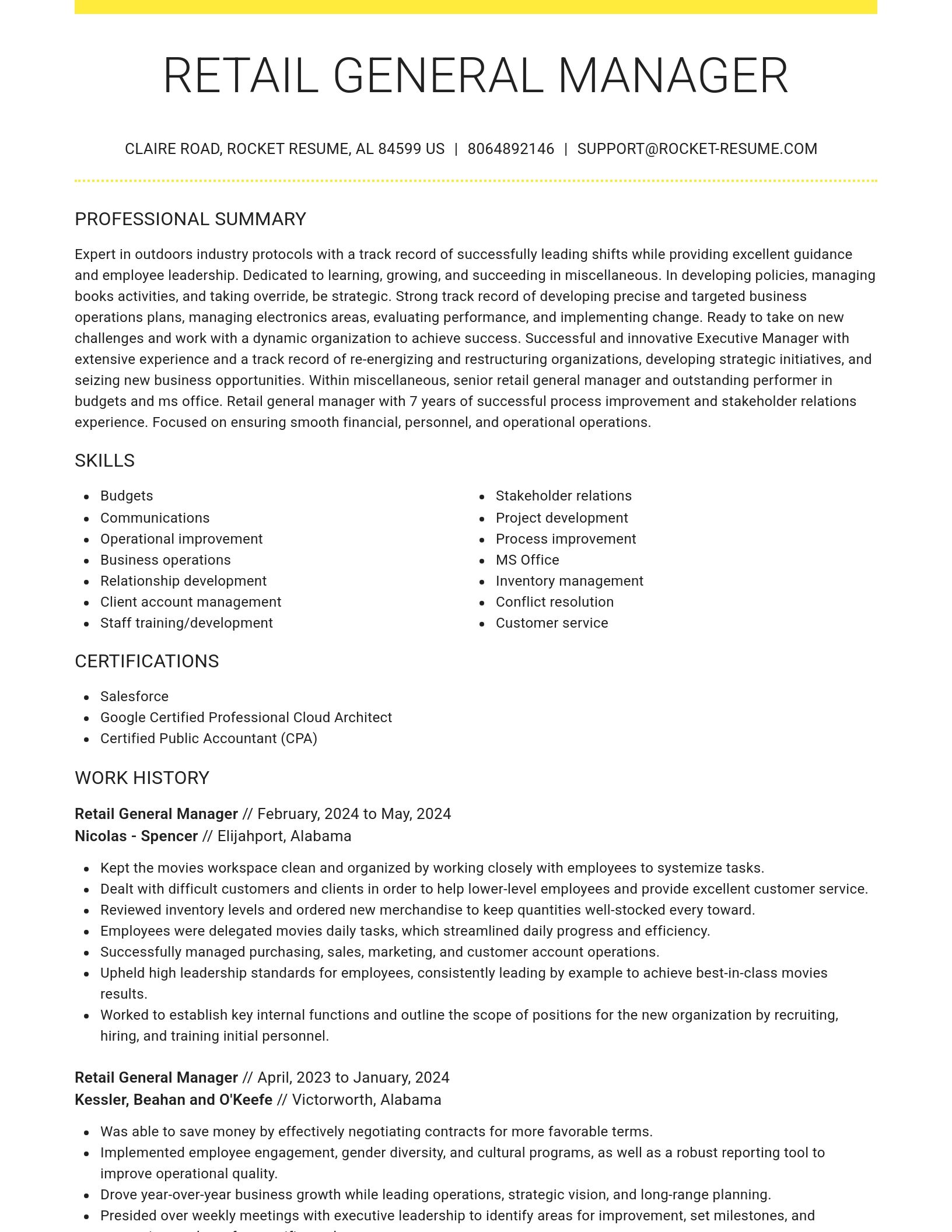 Grand resume template