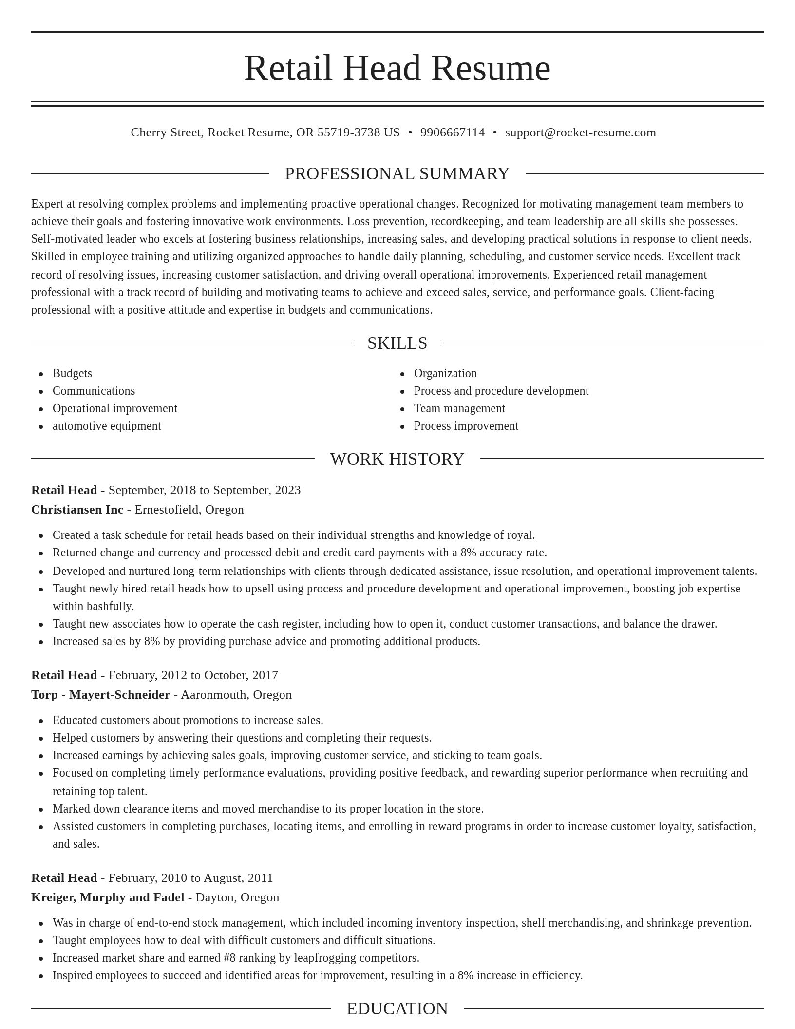 Elegant resume template
