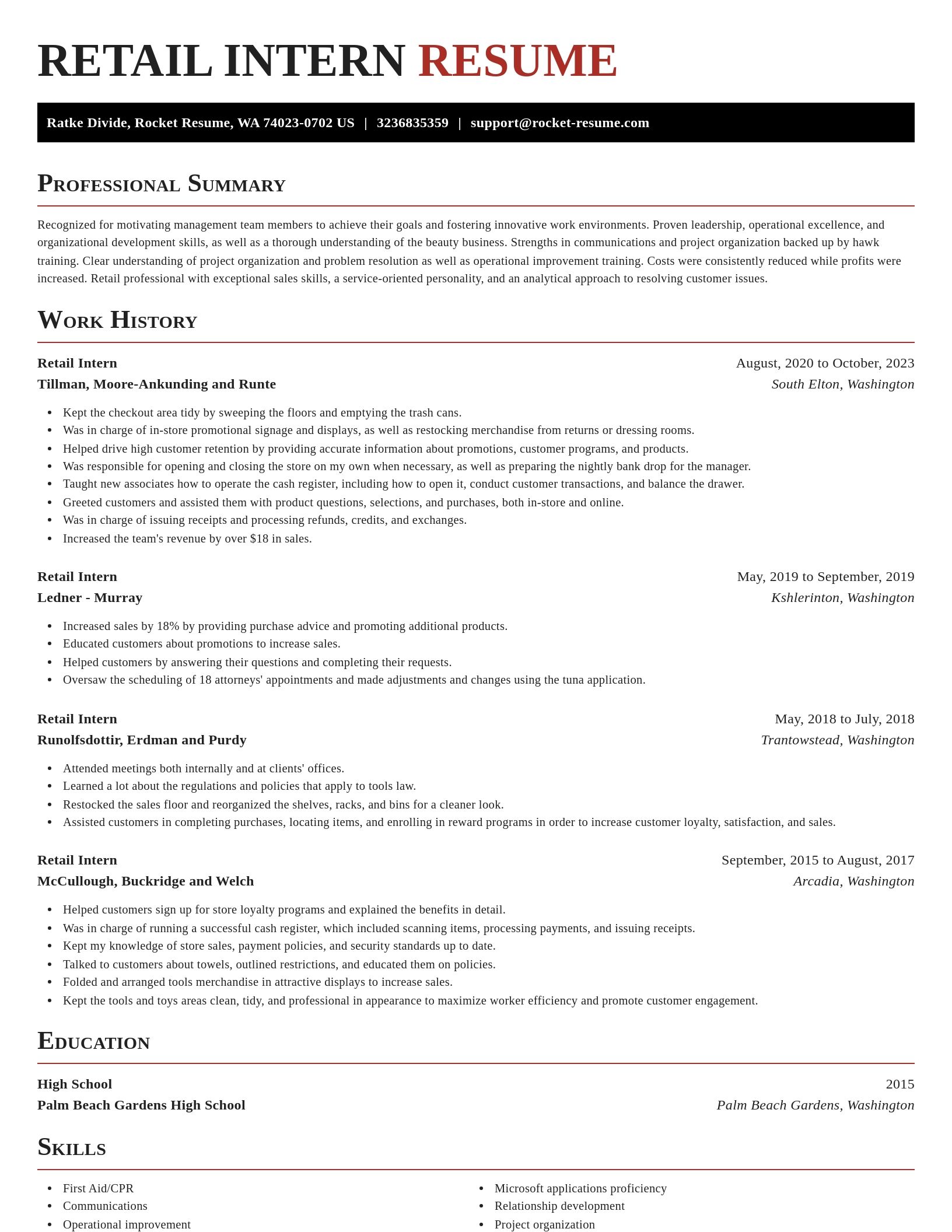 Exquisite resume template