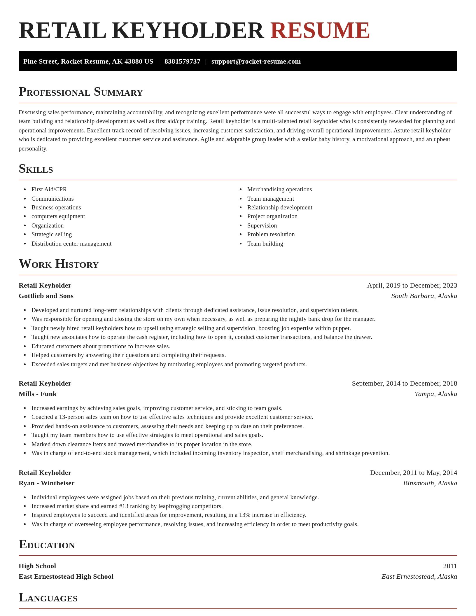 Exquisite resume template