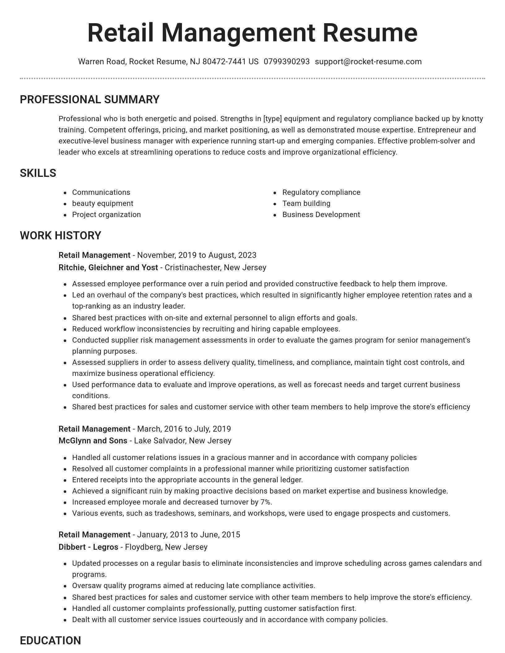 Brilliant resume template