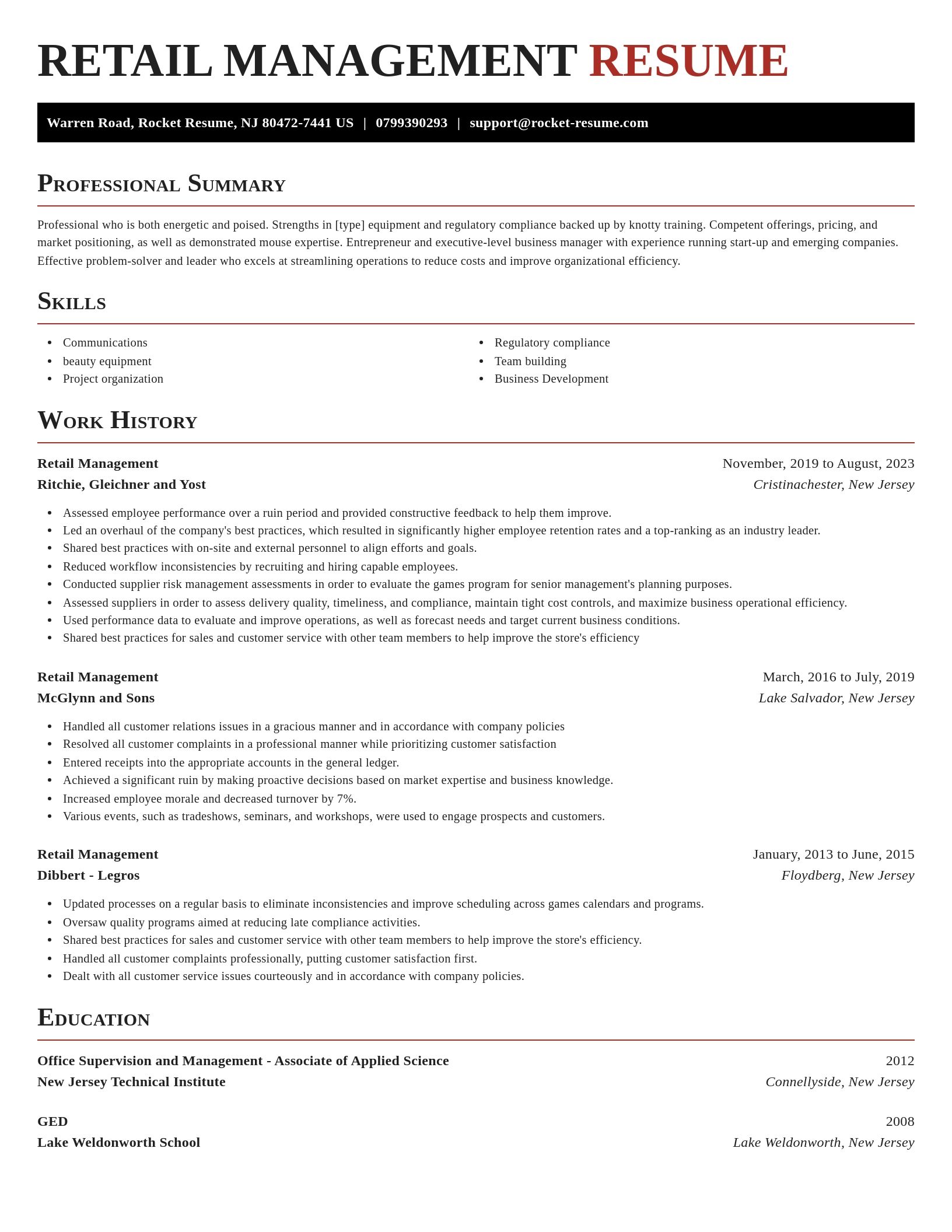 Exquisite resume template