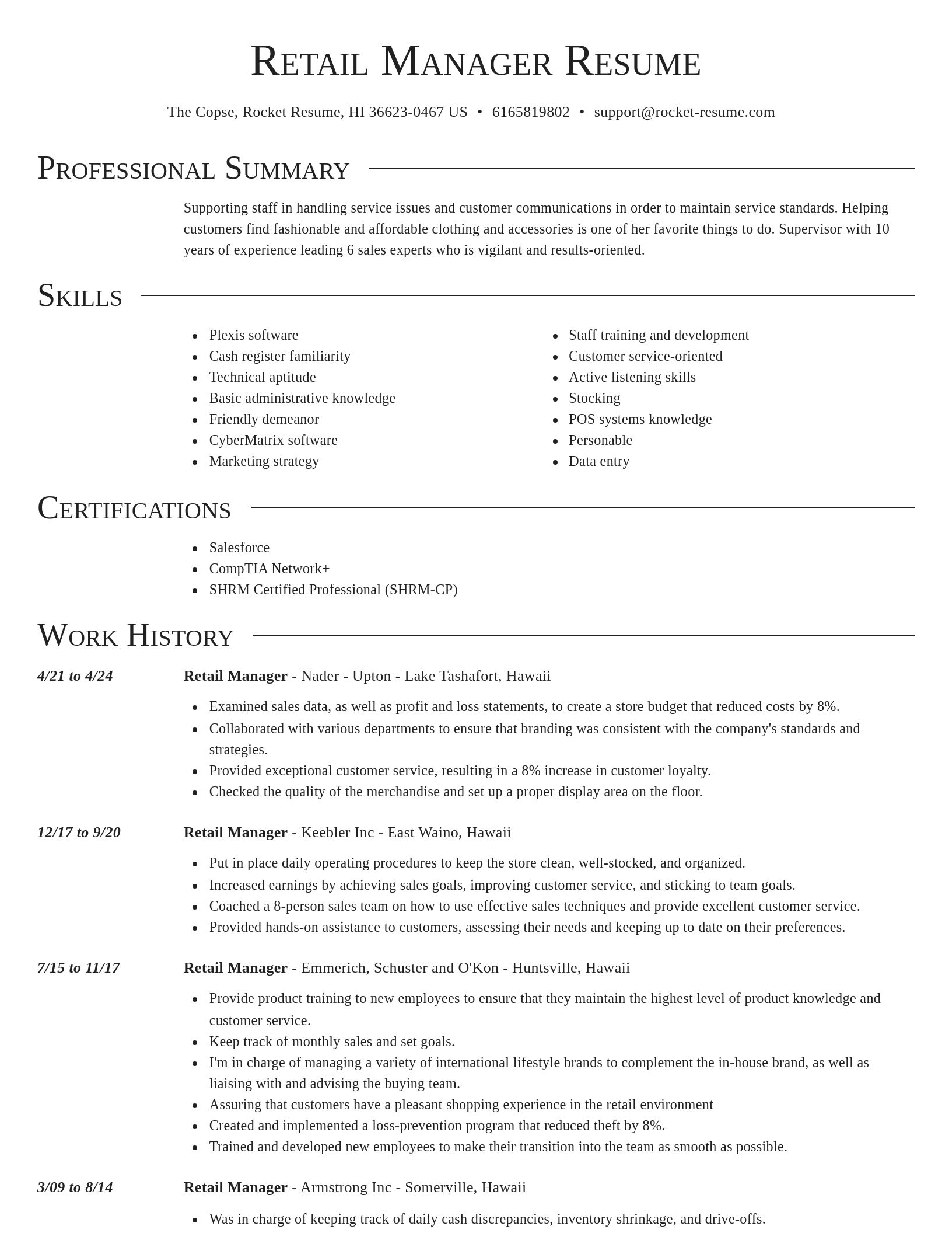 Director resume template