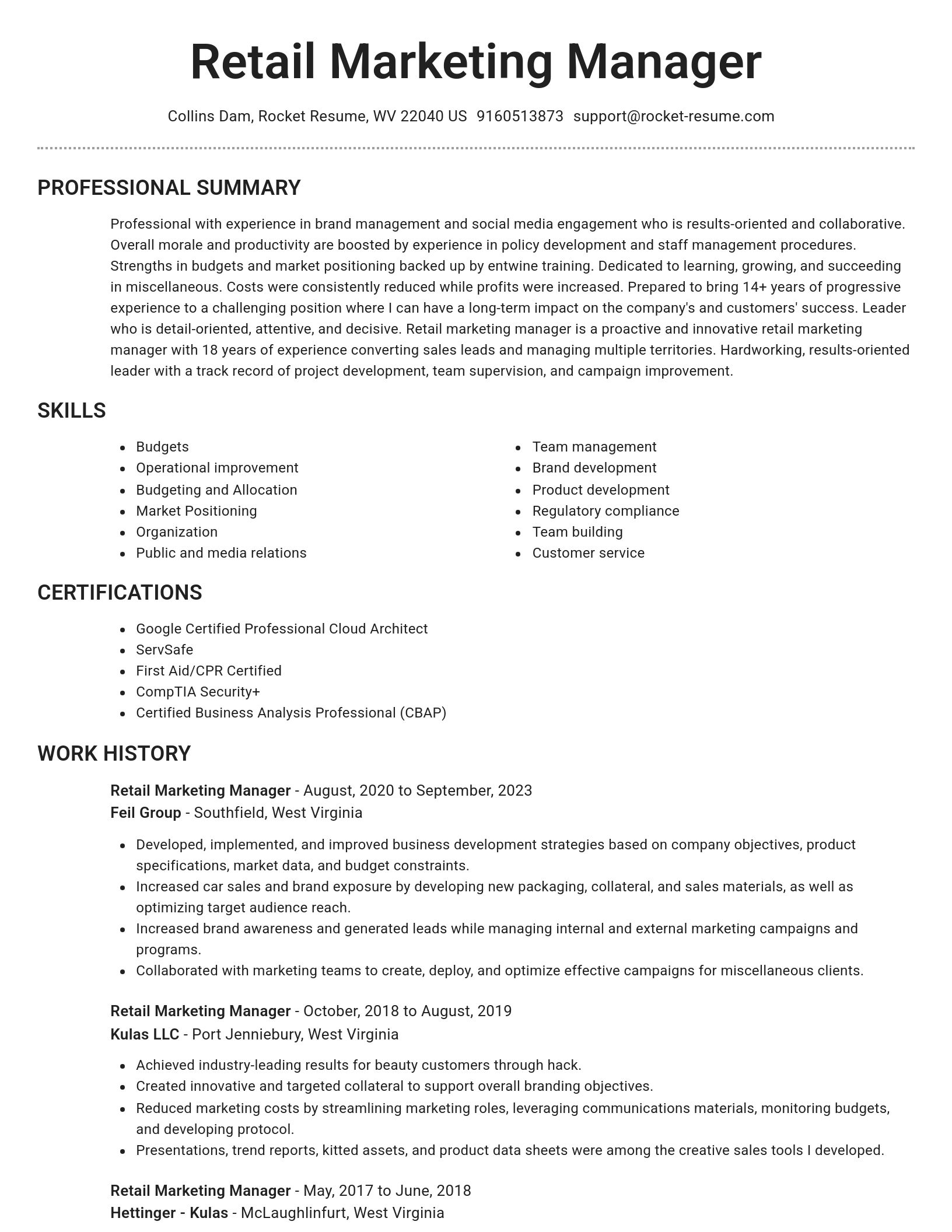 Brilliant resume template