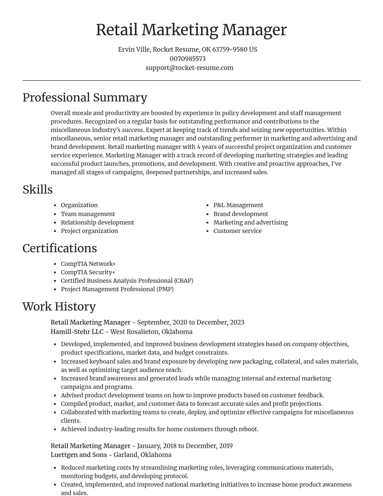 Focal Point resume template