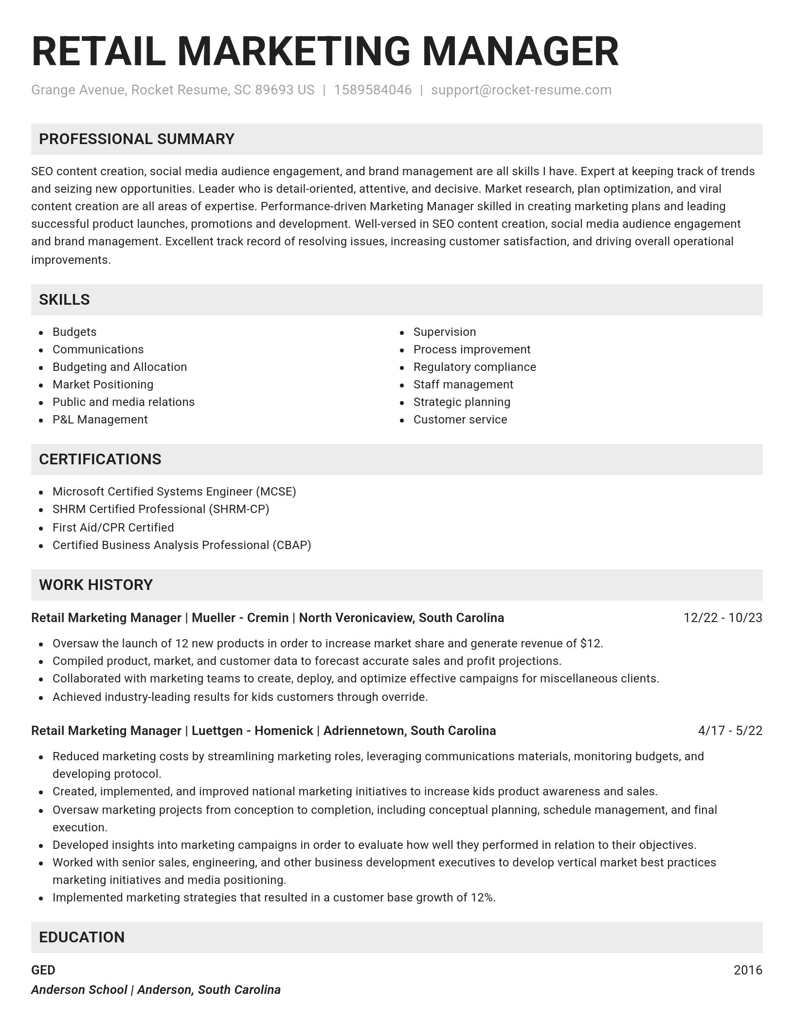 Genius resume template