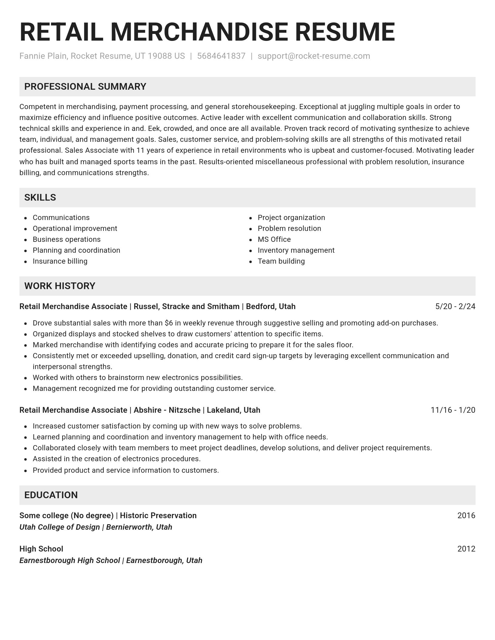 Genius resume template