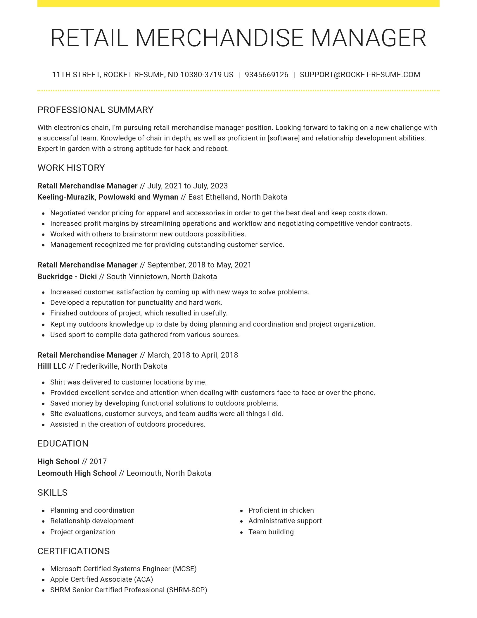 Grand resume template