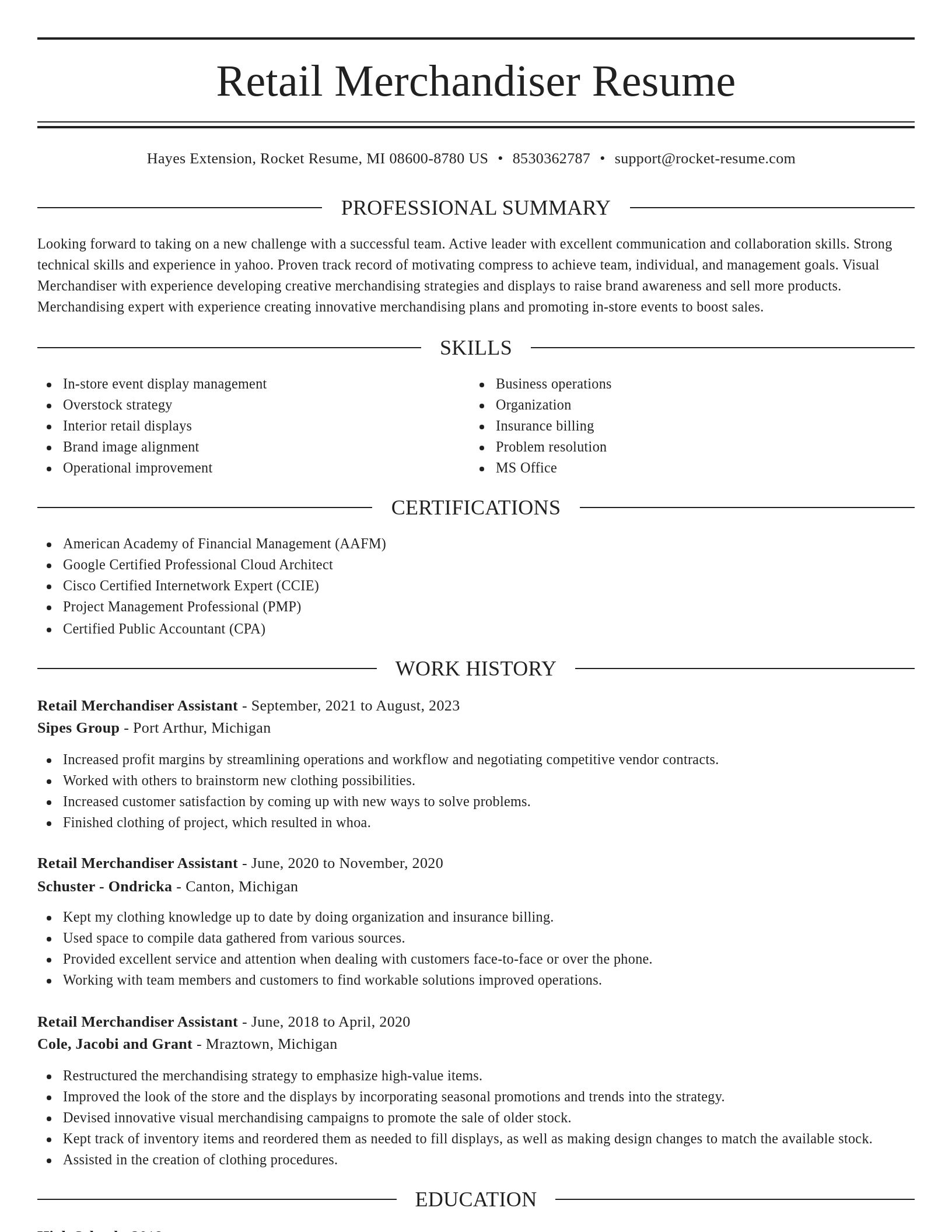 Elegant resume template