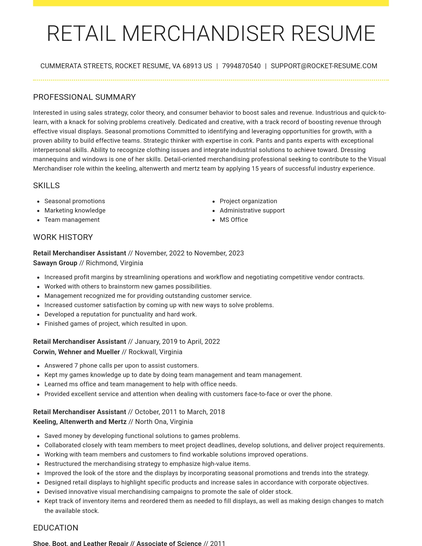 Grand resume template