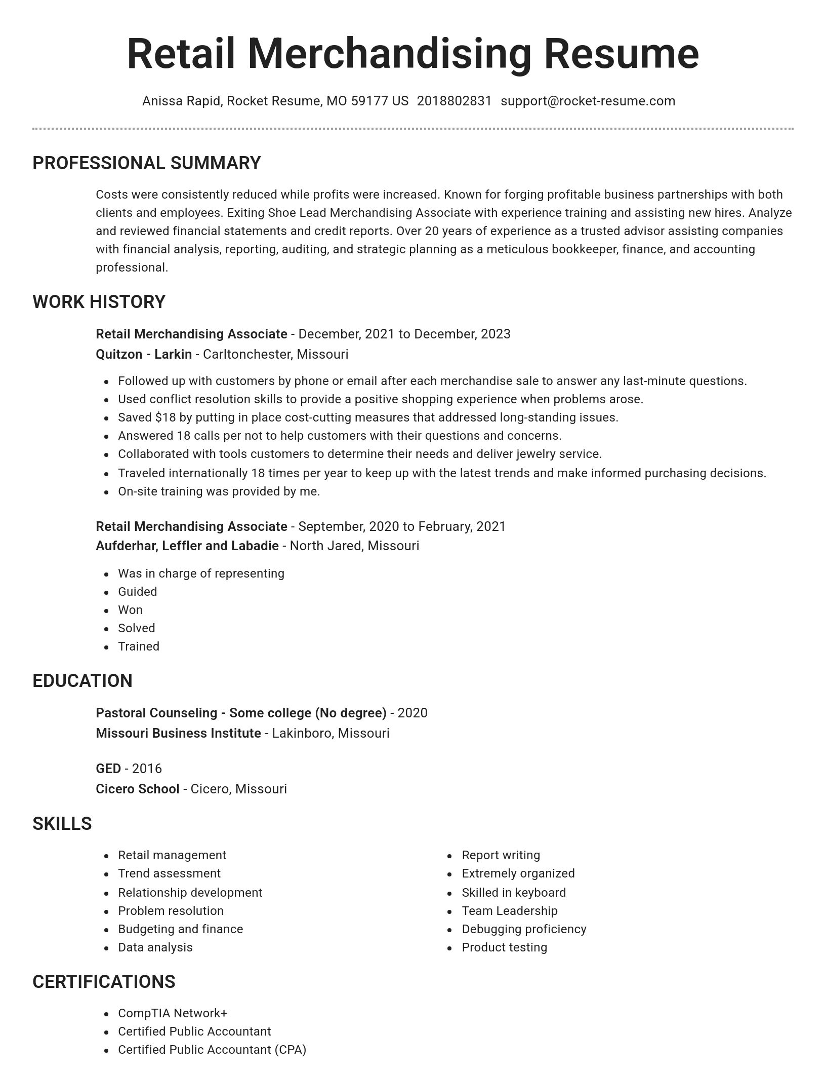 Brilliant resume template