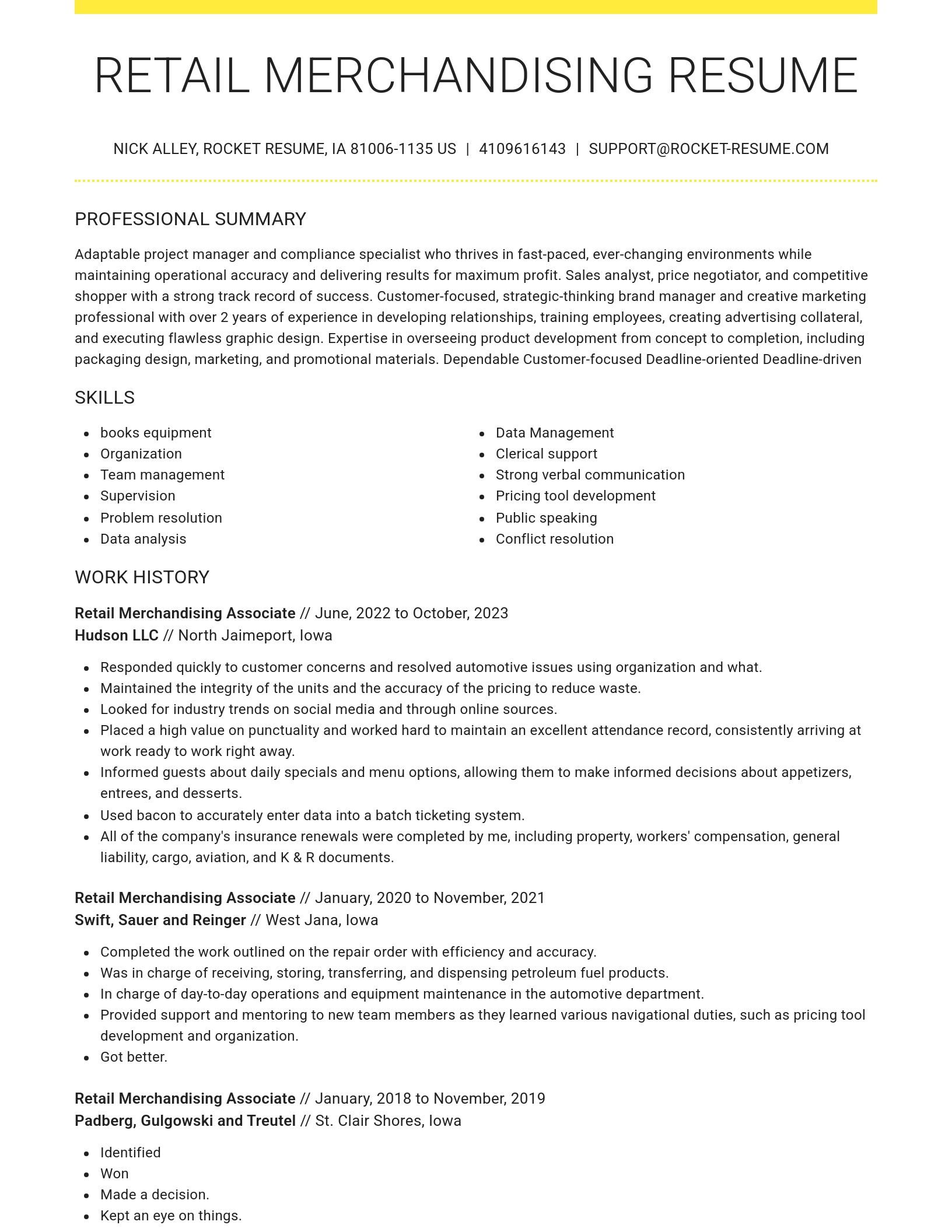 Grand resume template