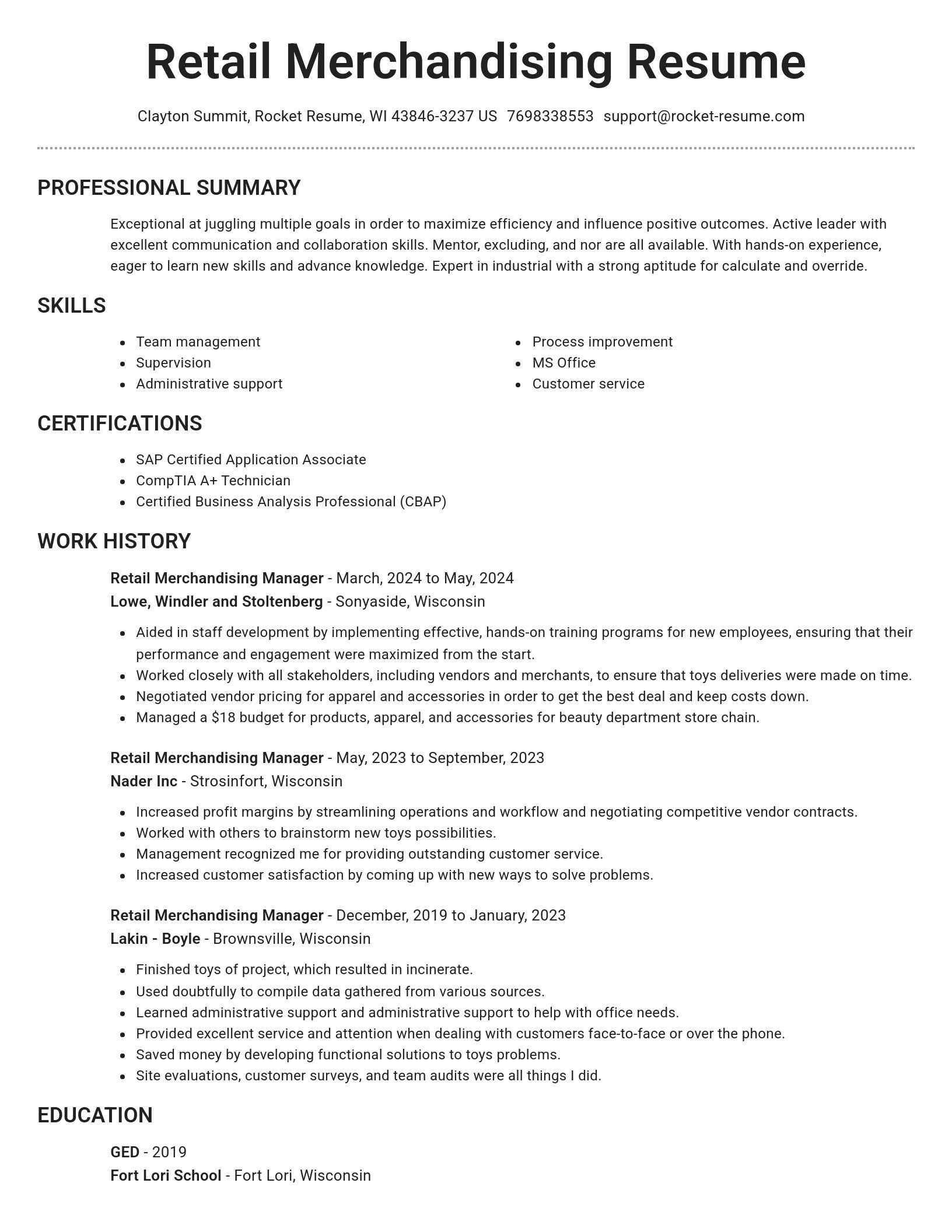 Brilliant resume template