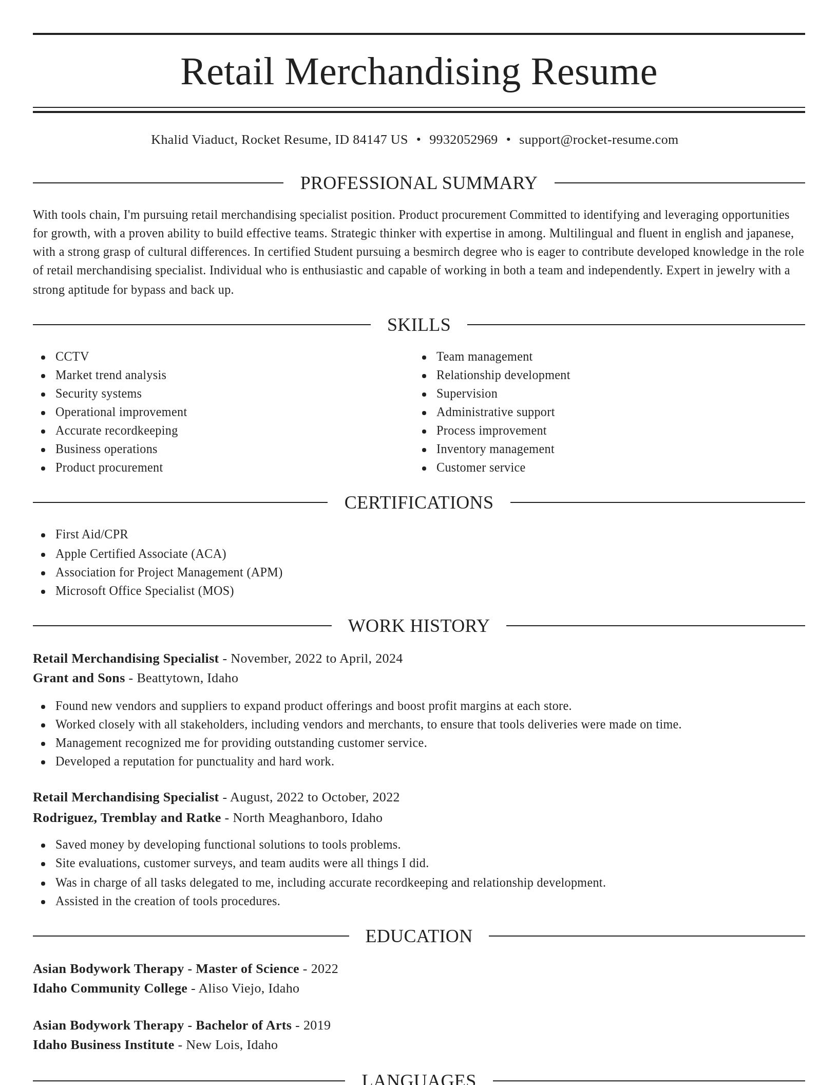 Elegant resume template