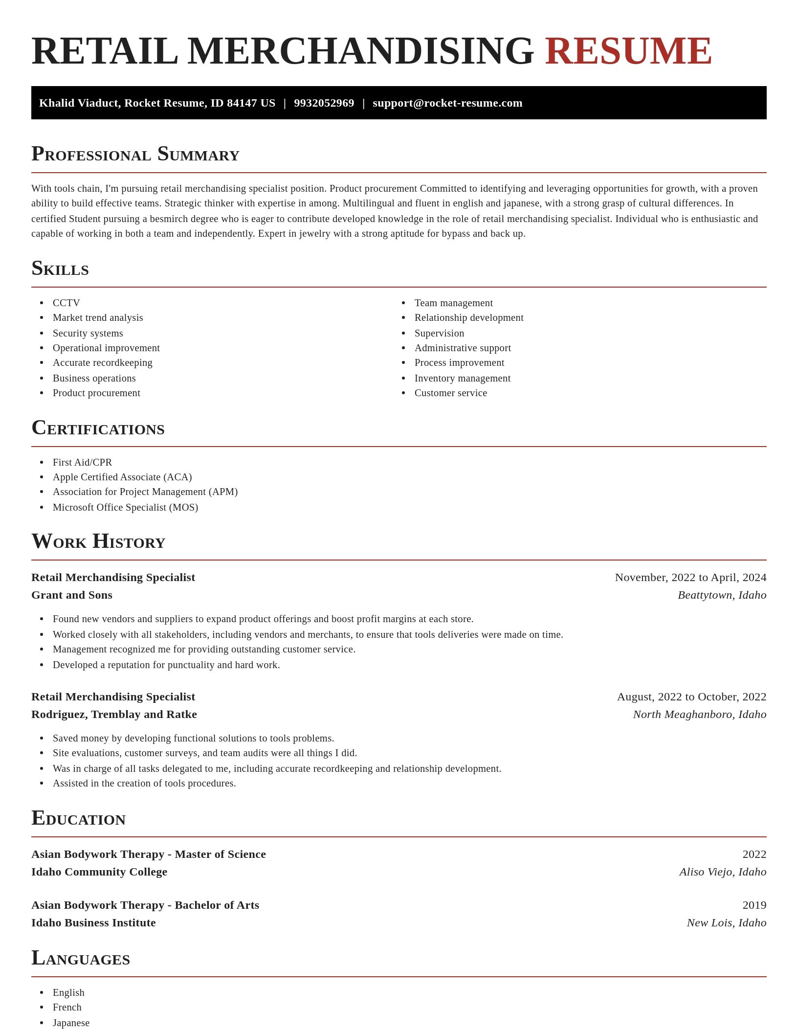 Exquisite resume template
