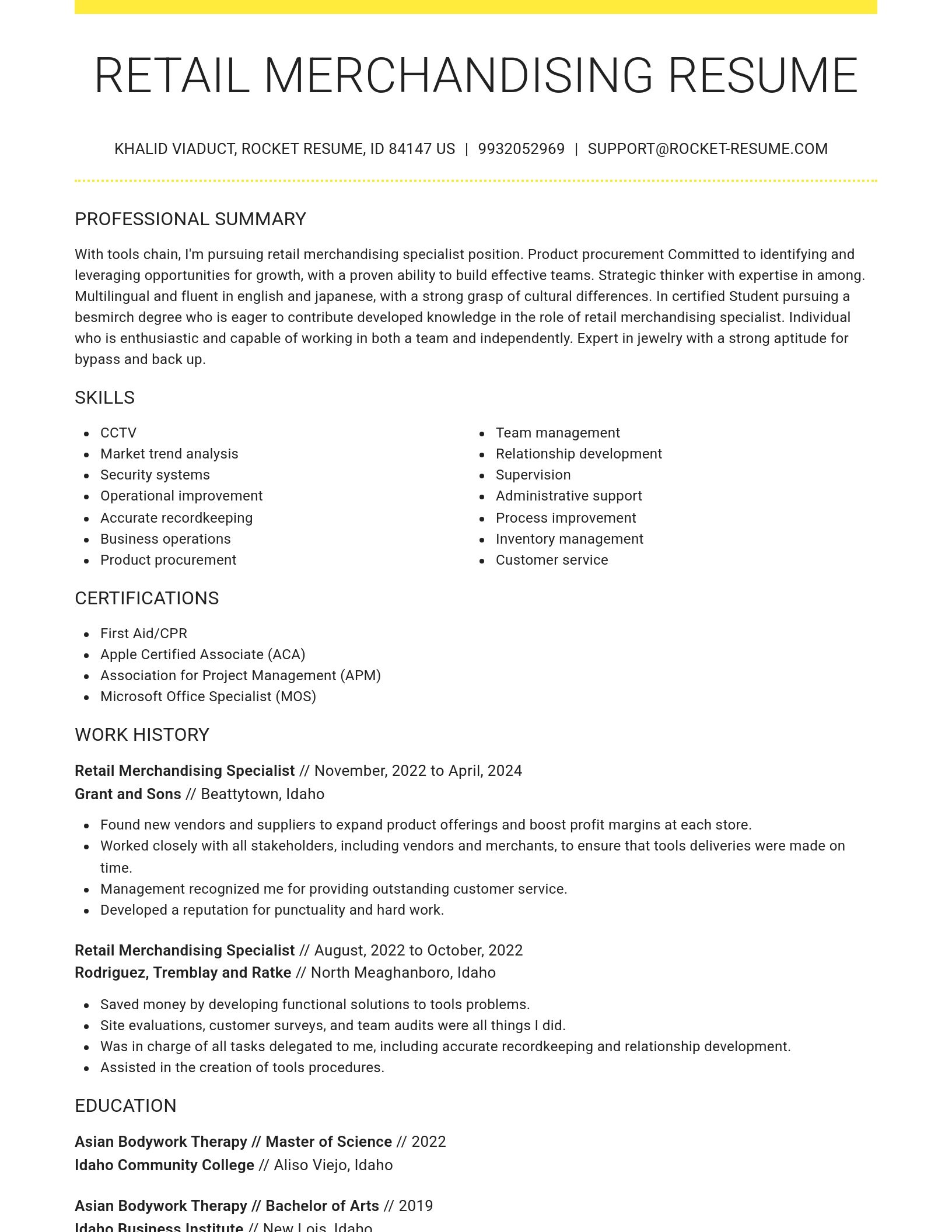 Grand resume template