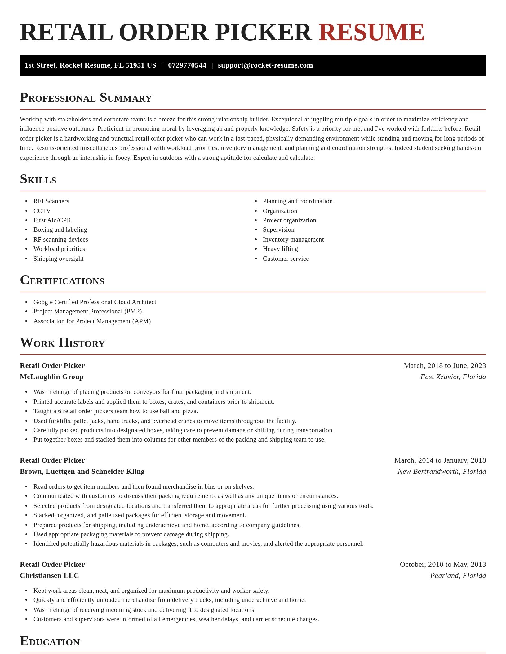 Exquisite resume template