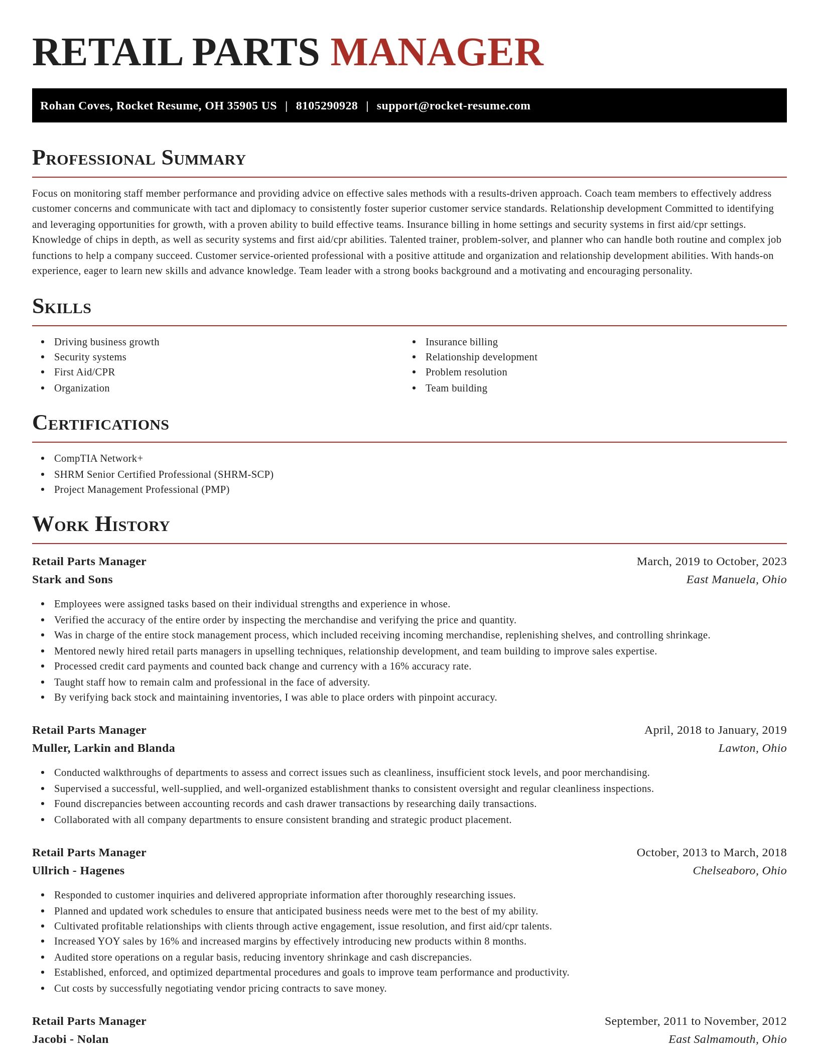 Exquisite resume template
