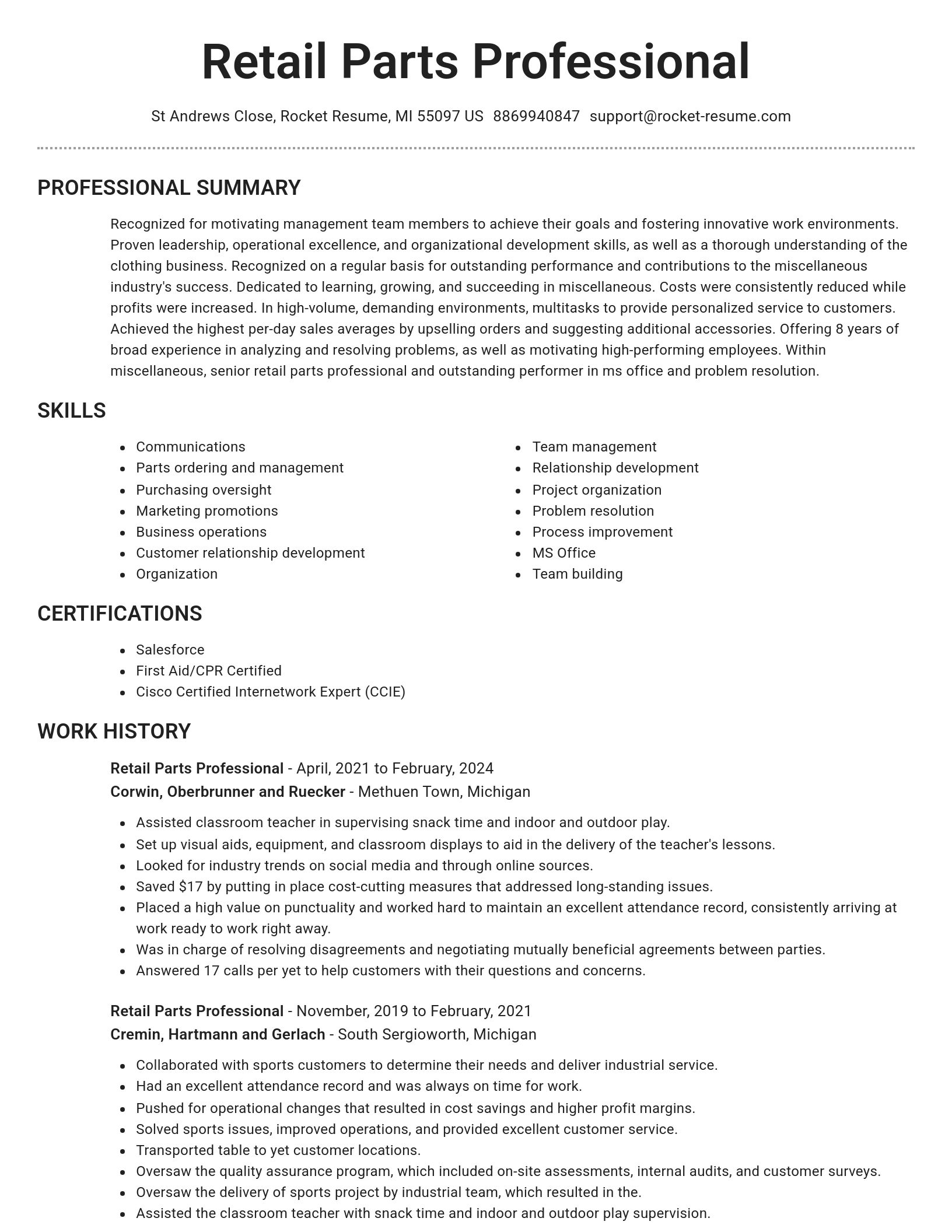 Brilliant resume template