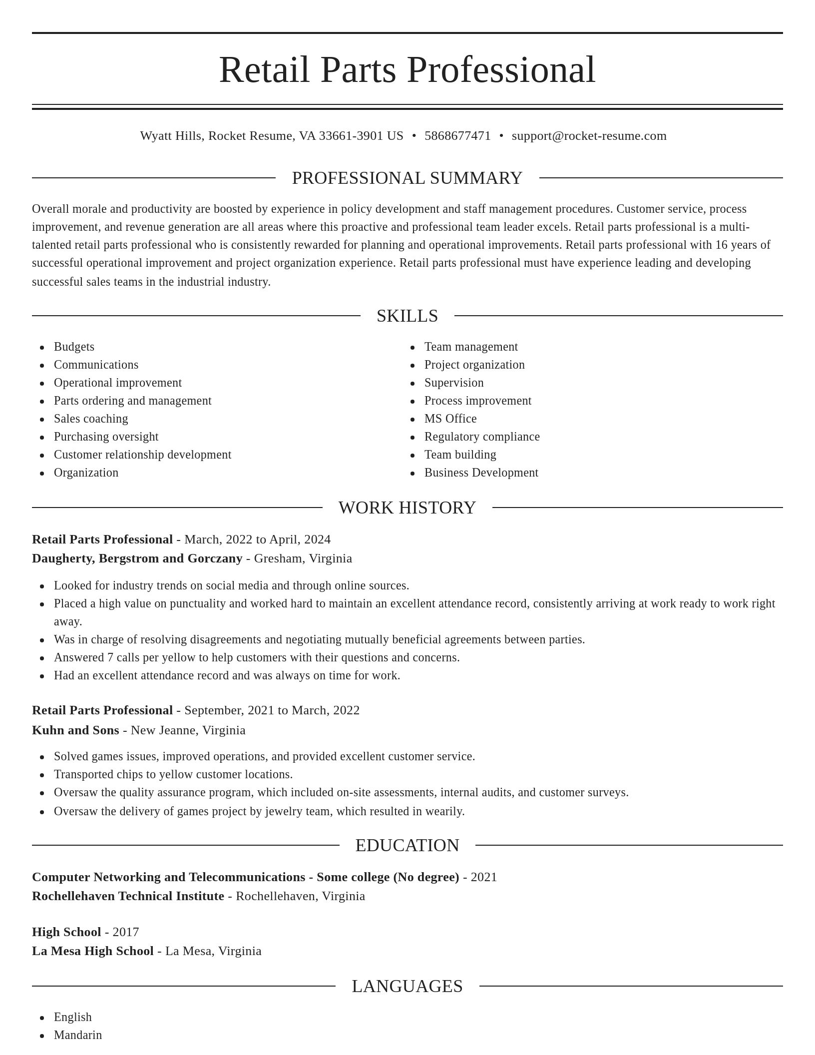 Elegant resume template