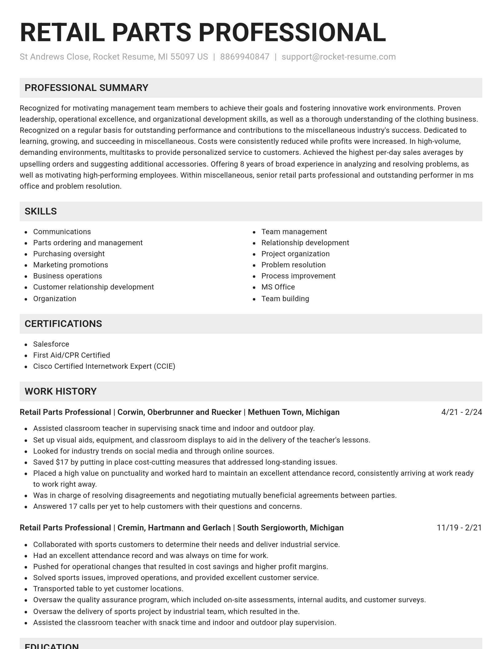 Genius resume template