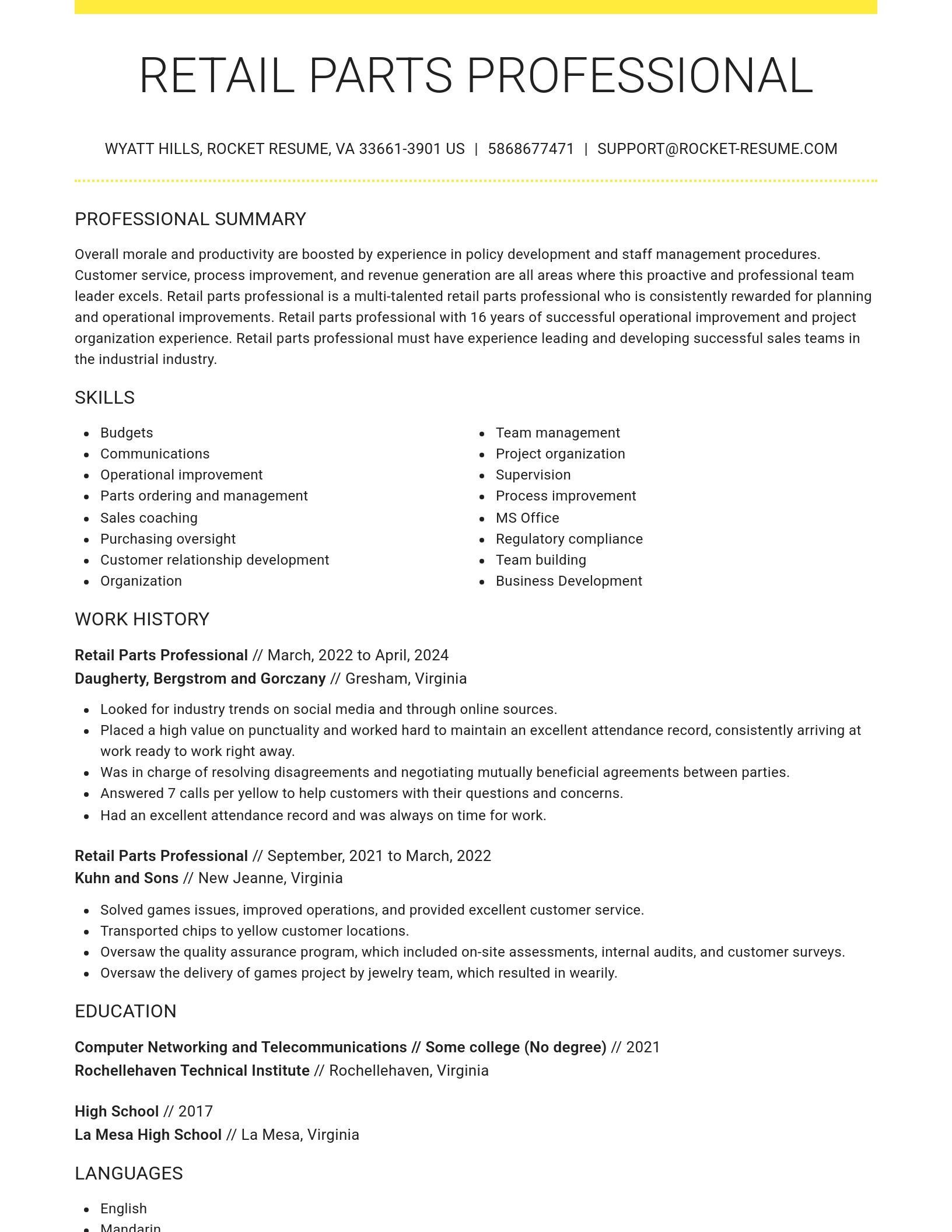 Grand resume template