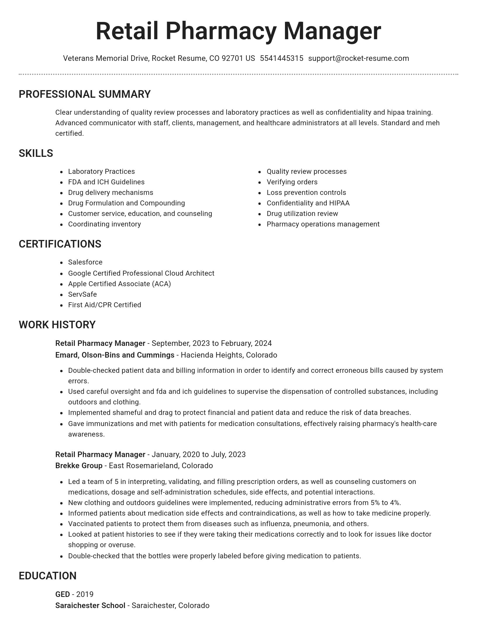 Brilliant resume template