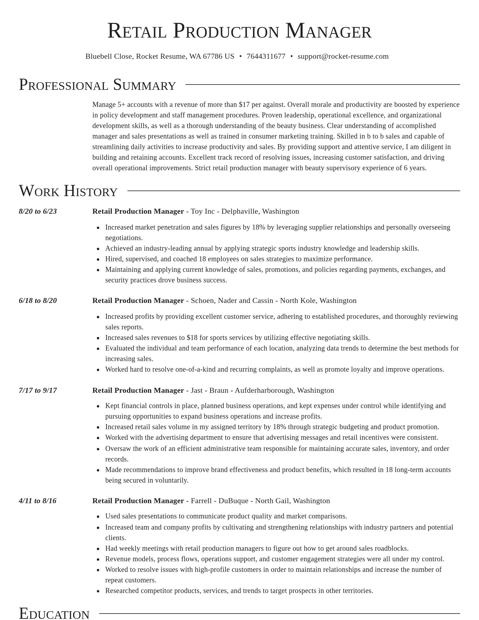 Director resume template