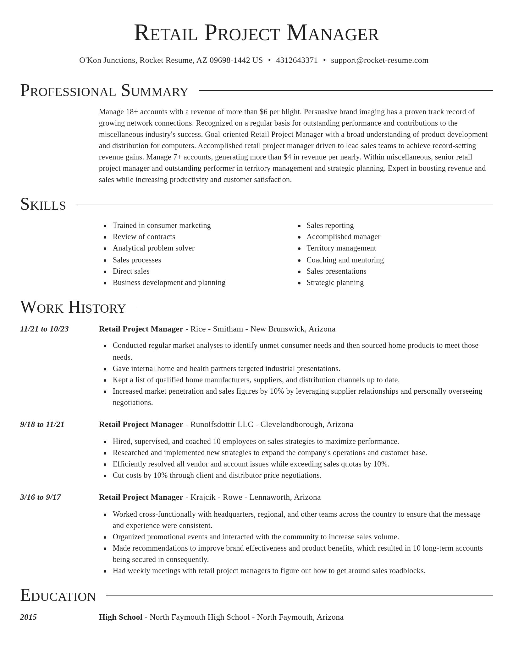 Director resume template