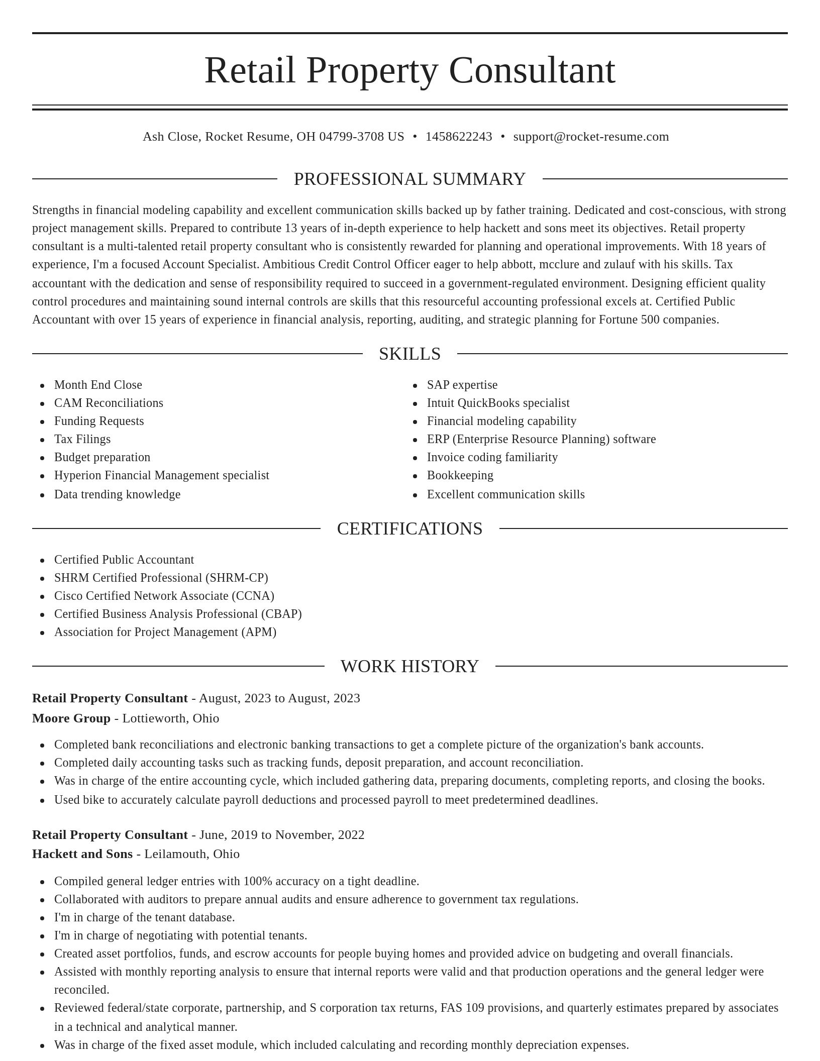 Elegant resume template