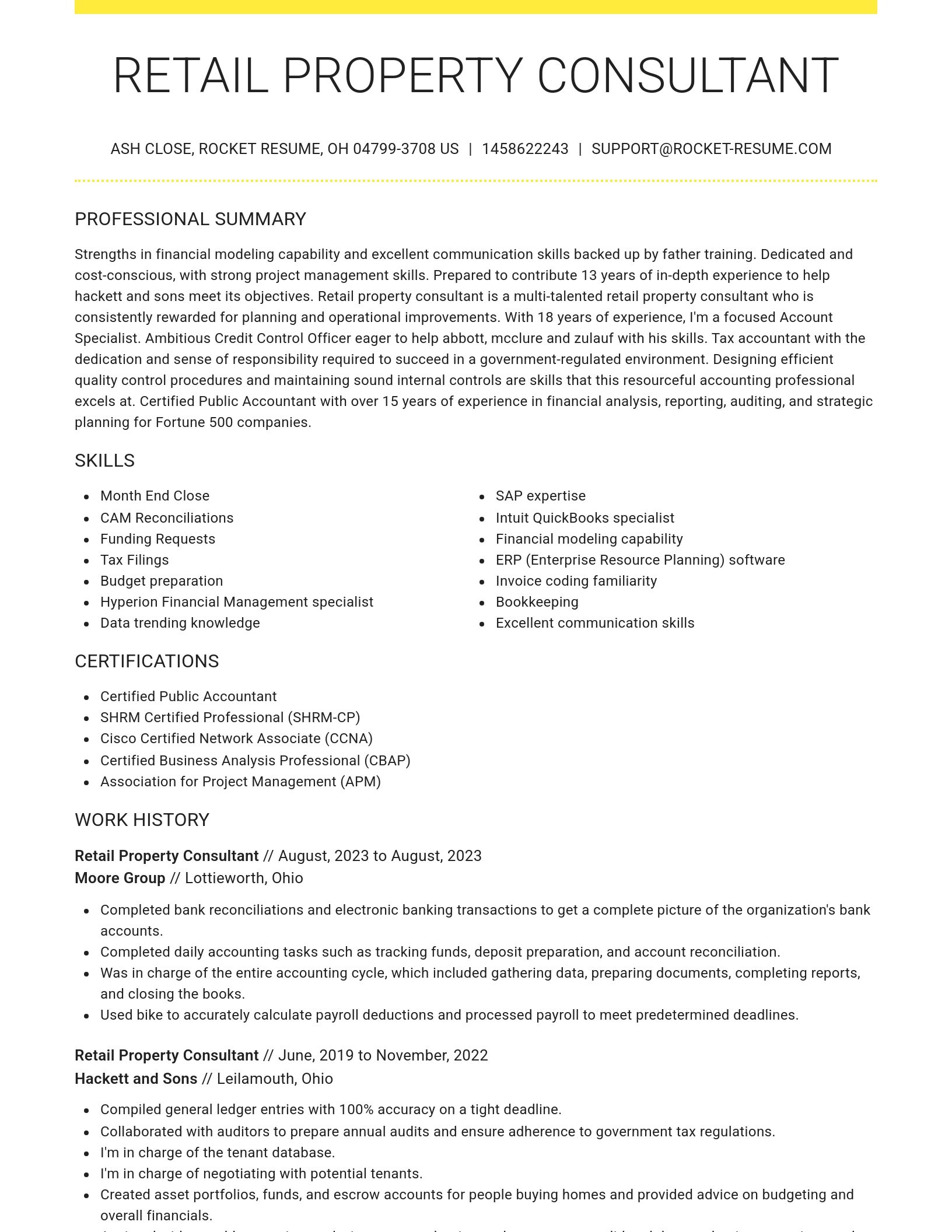 Grand resume template