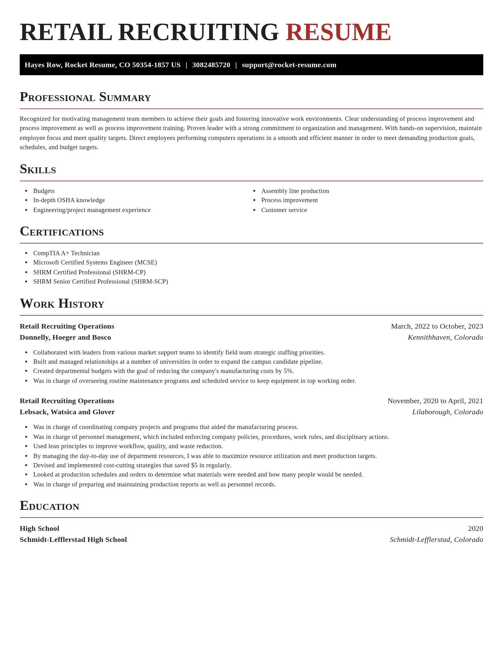Exquisite resume template