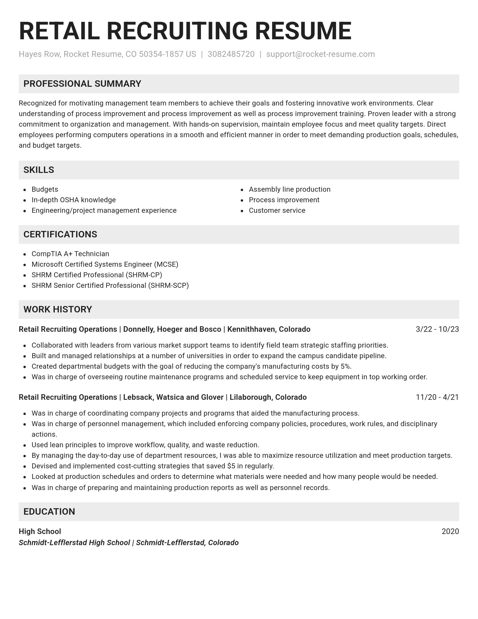 Genius resume template