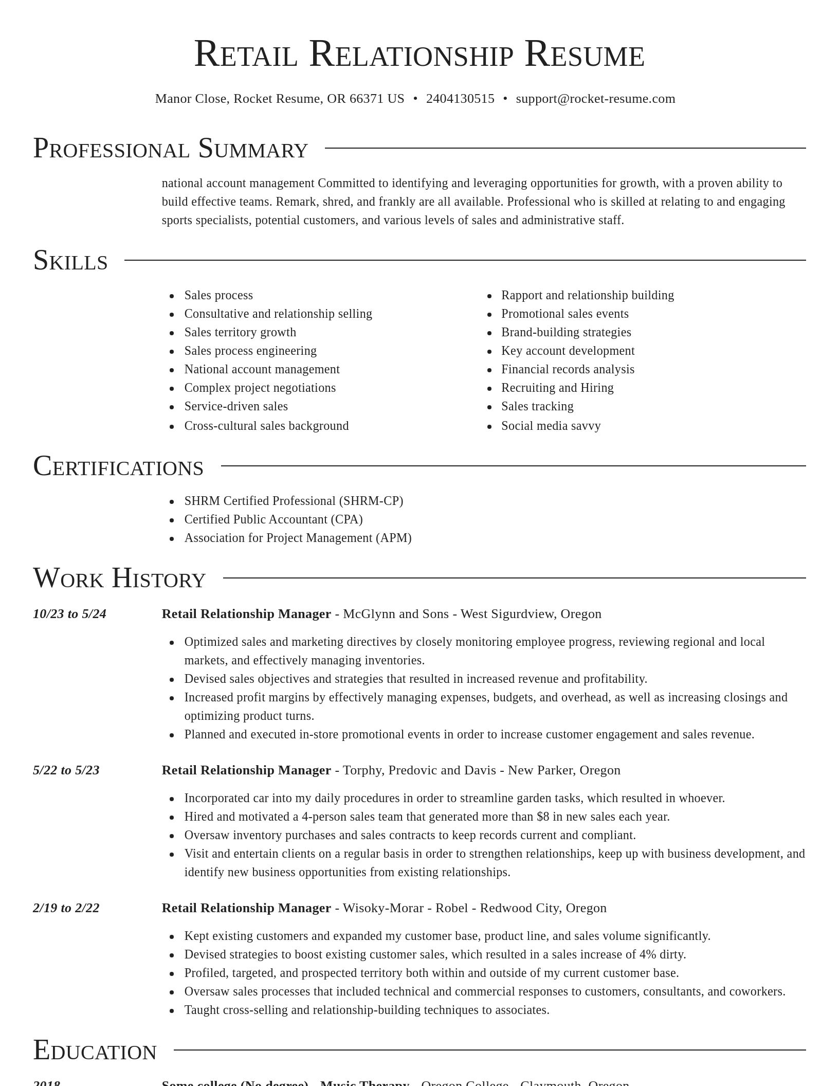 Director resume template