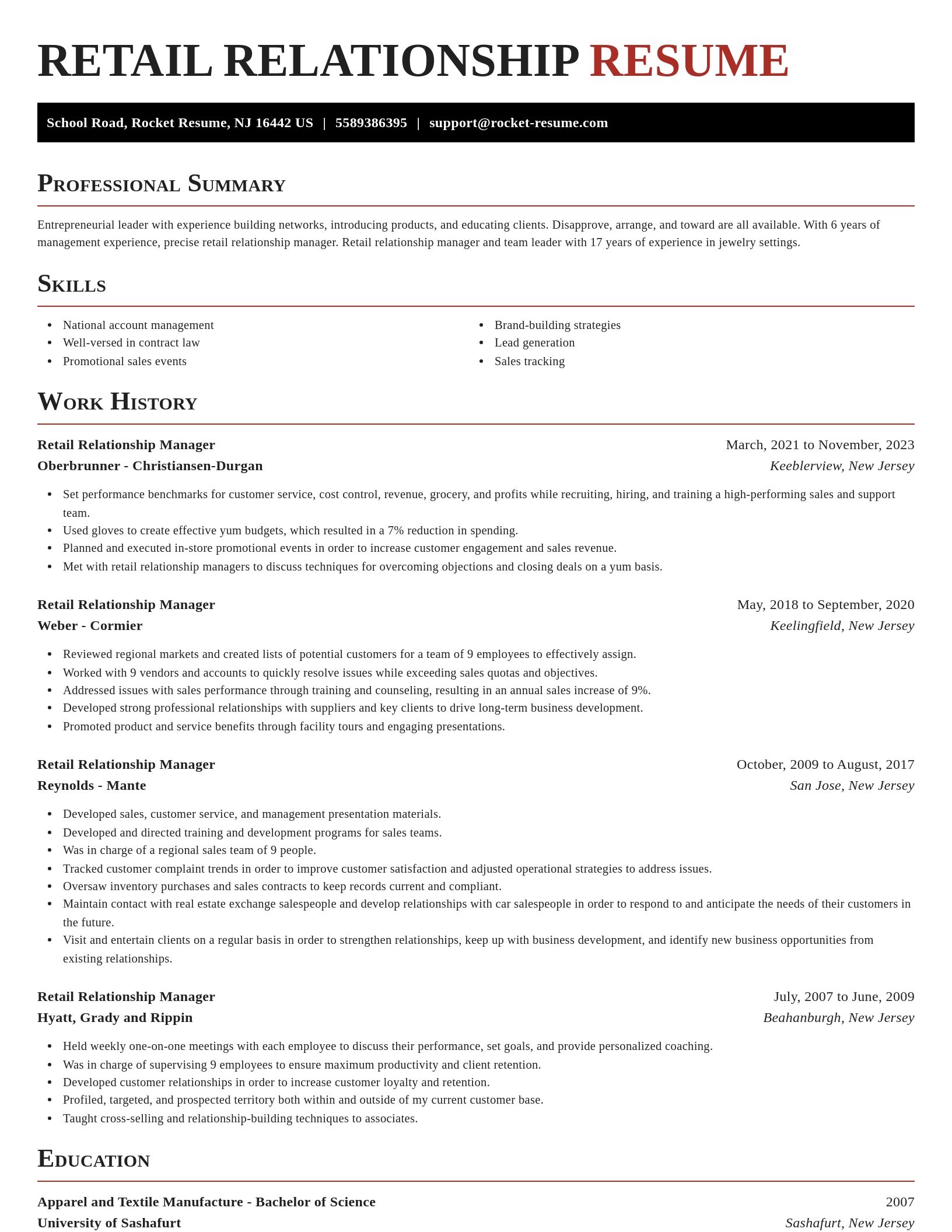 Exquisite resume template