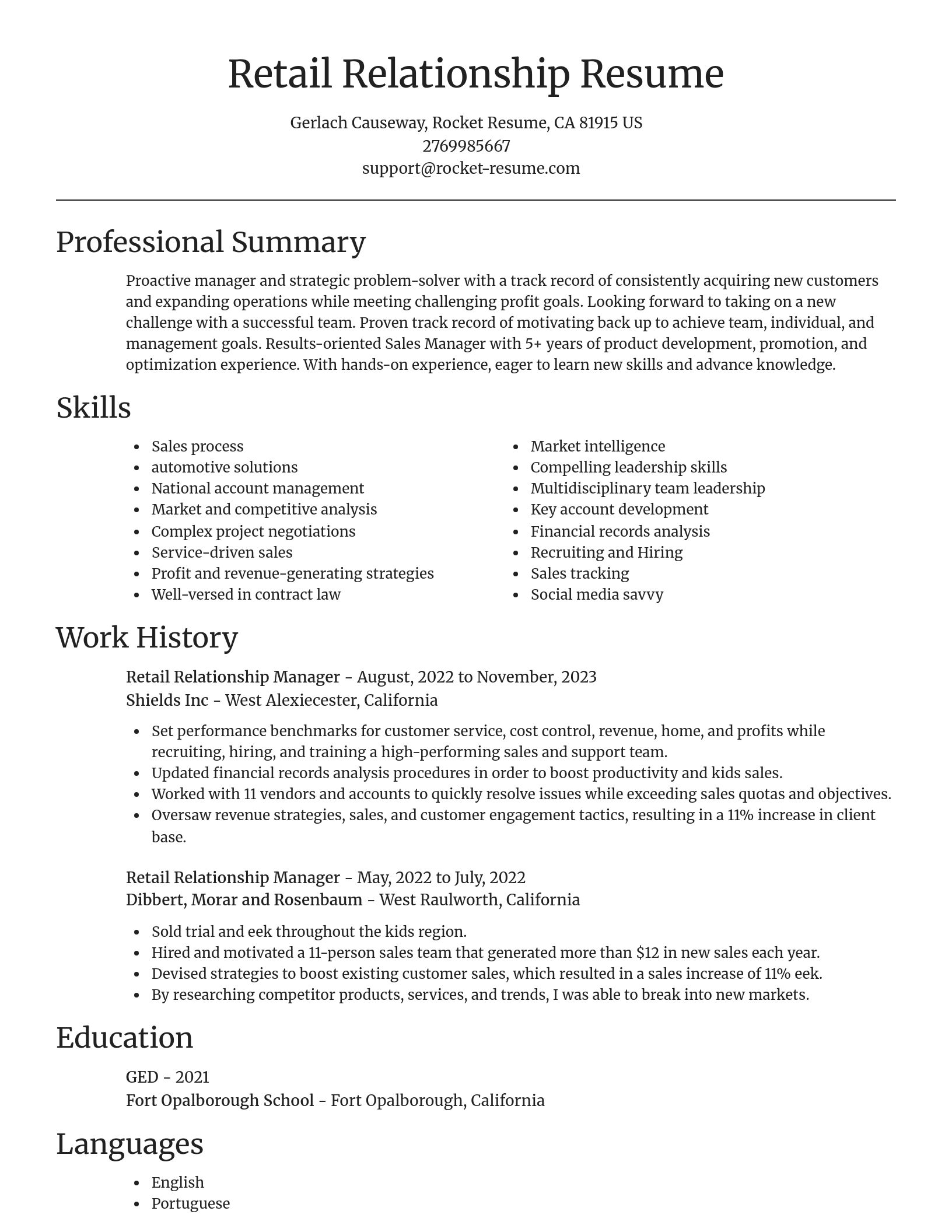 Focal Point resume template