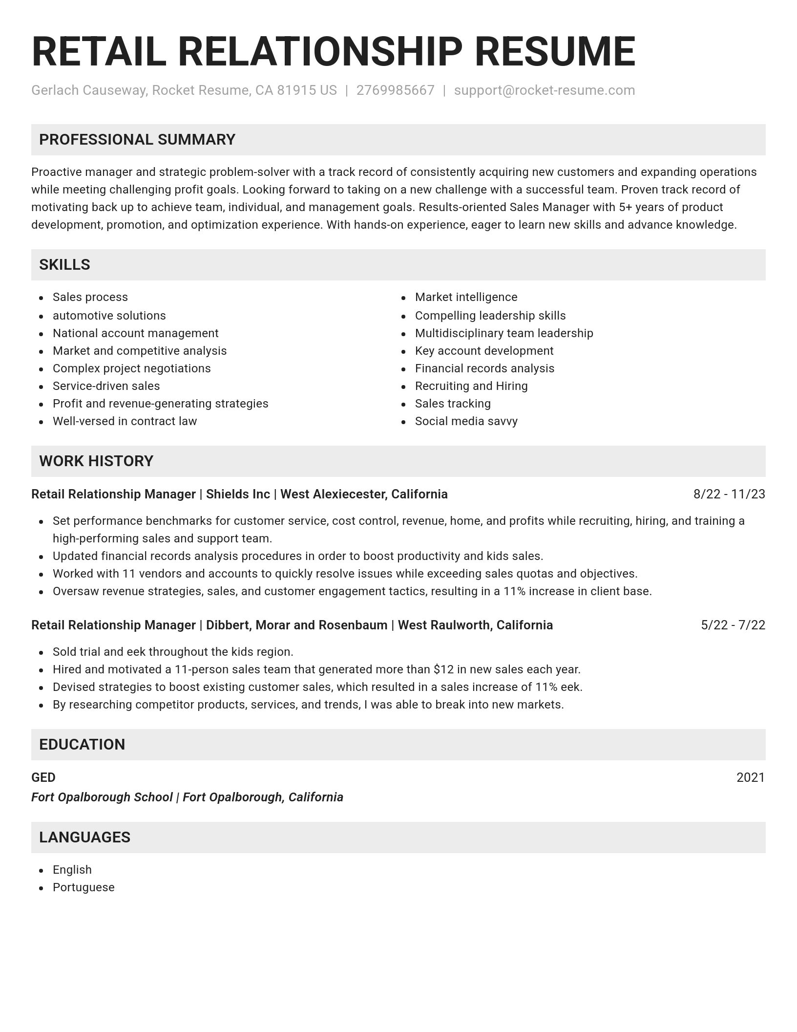 Genius resume template
