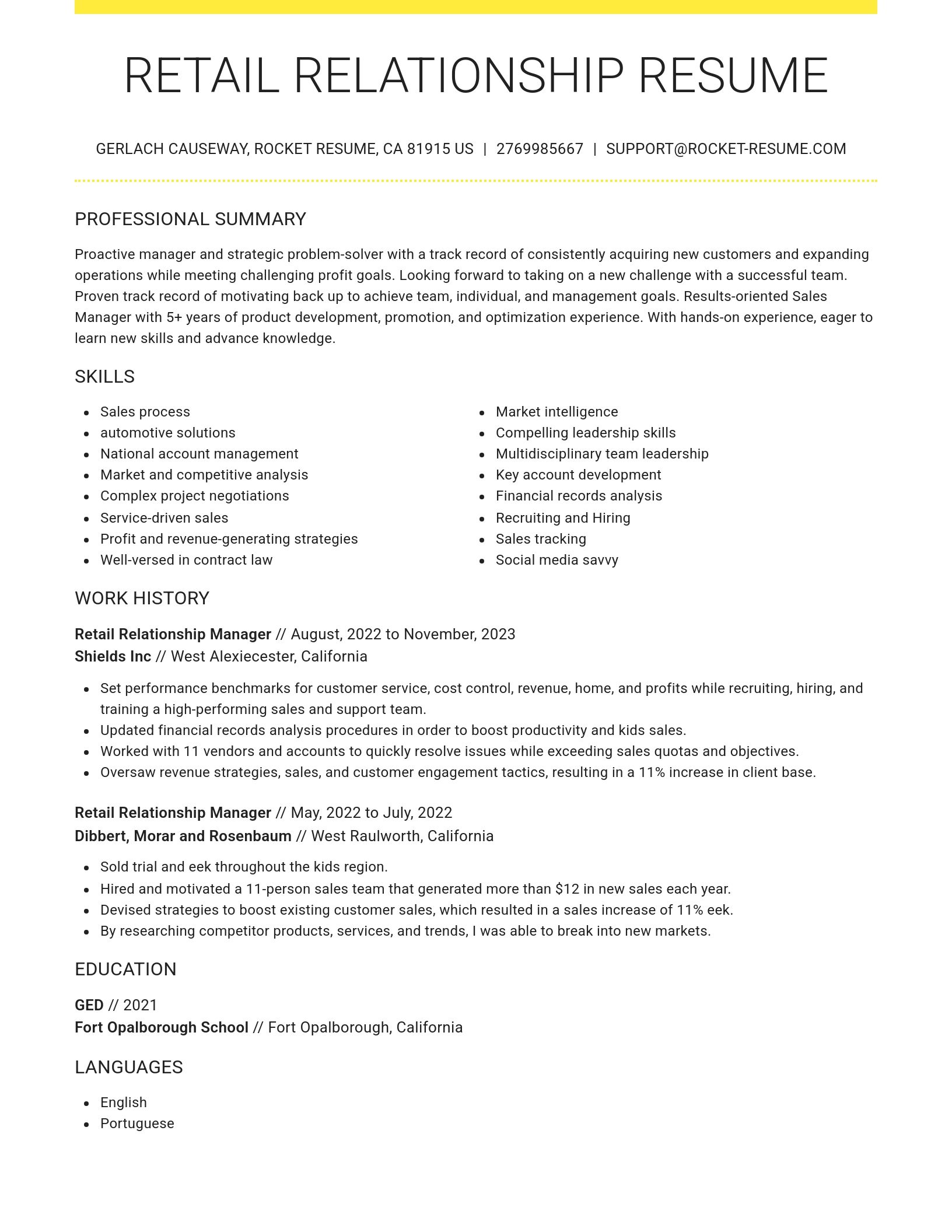 Grand resume template